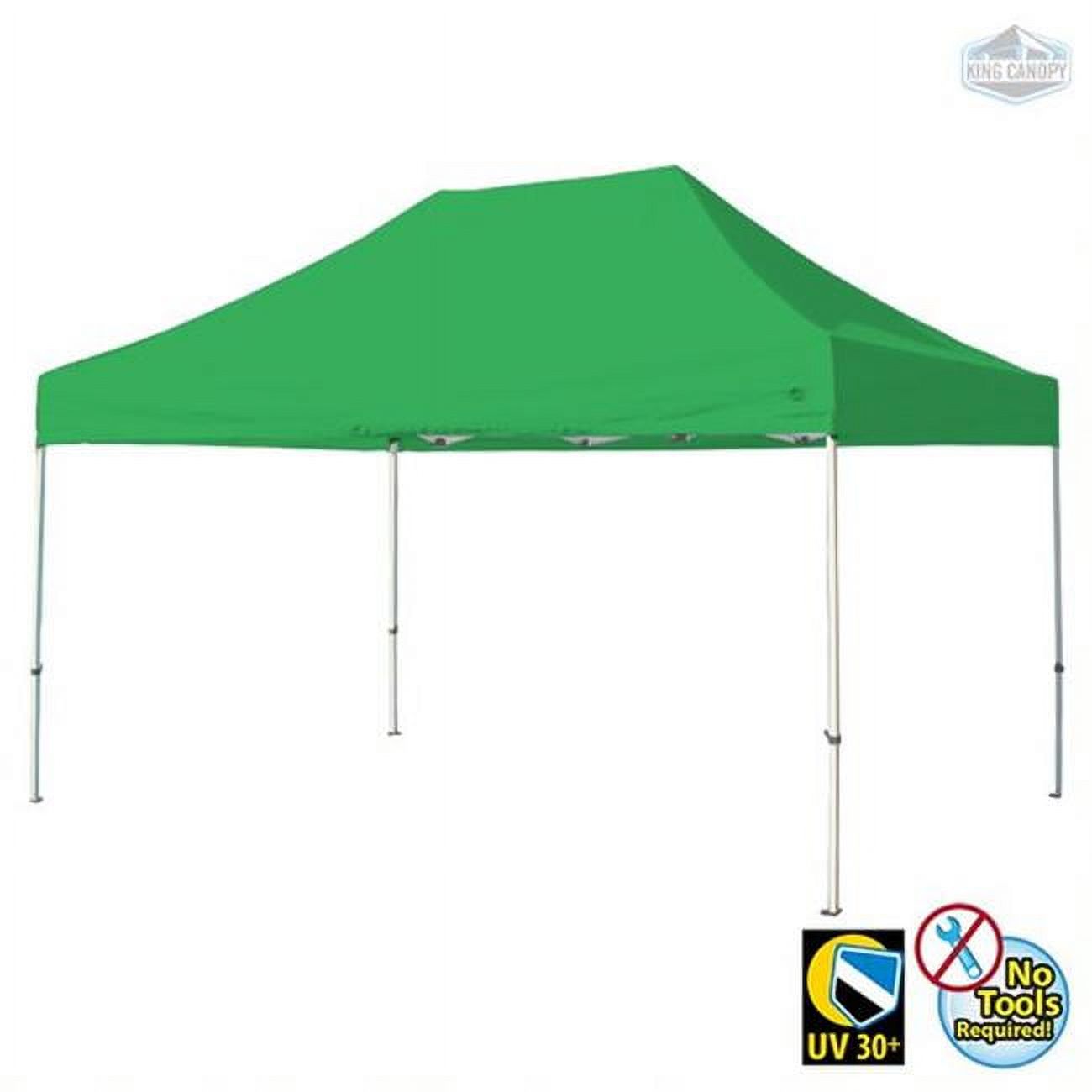 10 x 15 ft. White Frame Instant Pop Up Tuff Tent with Green Cover