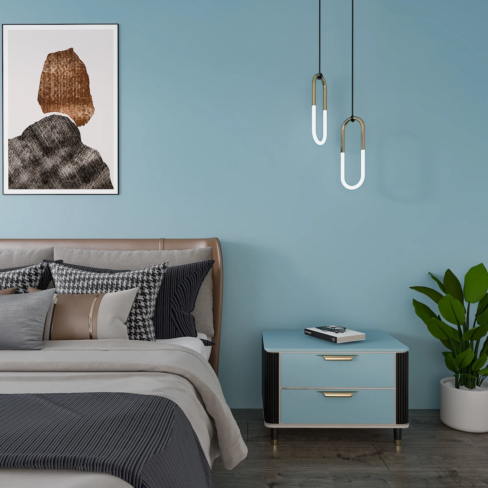 CRE8TIVE Thickened Light Blue Peel and Stick Wallpaper 24