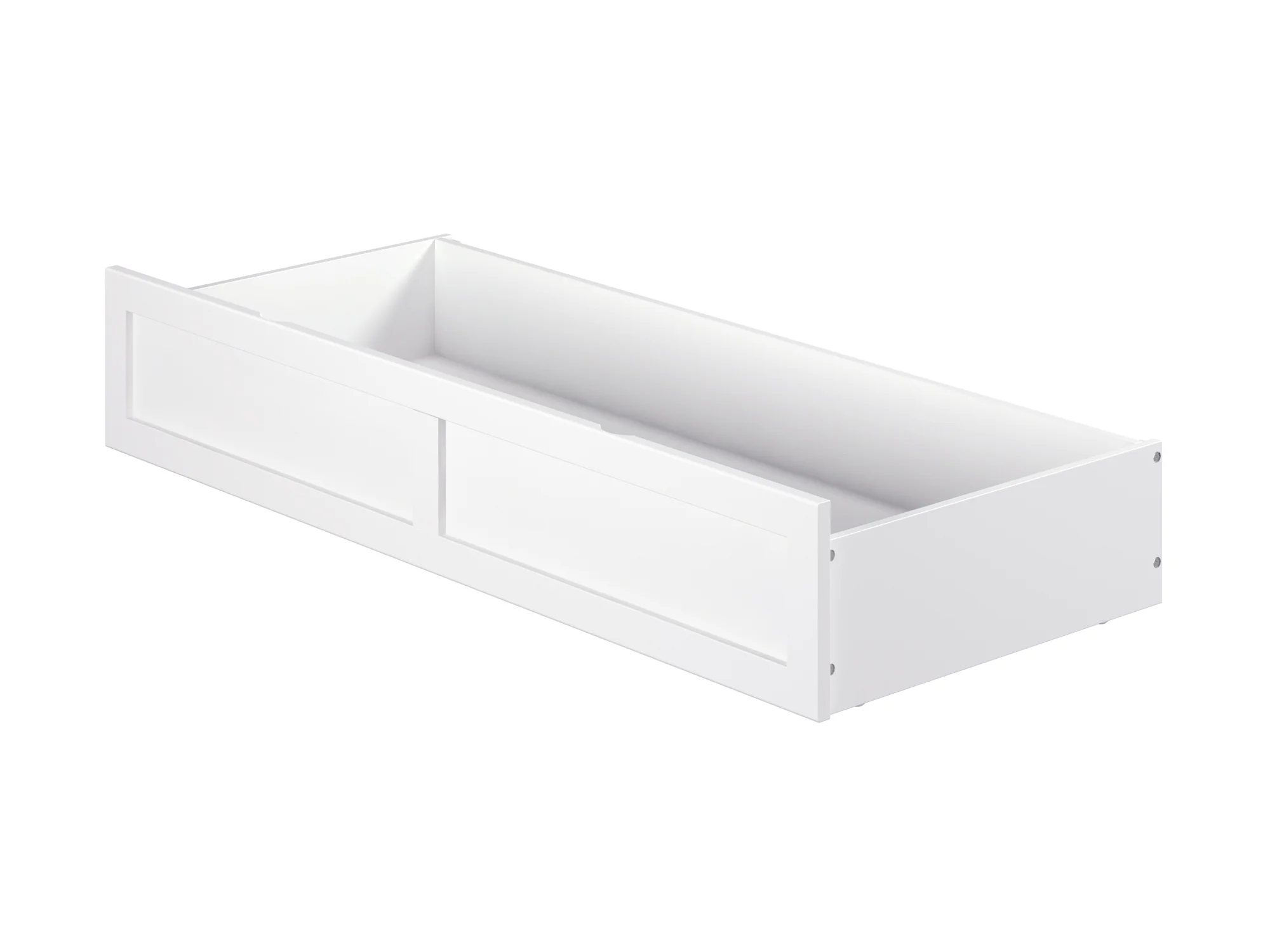 AFI Under Bed Foot Drawer Storage Drawer for Platform Beds, Queen, White