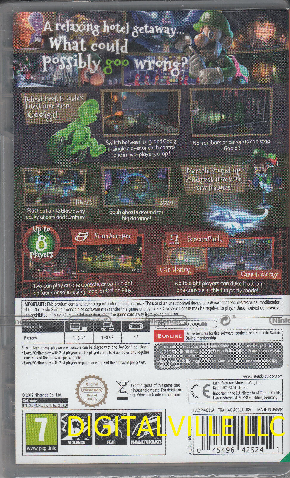 Luigis Mansion 3 Nintendo Switch Brand New Factory Sealed Luigi's