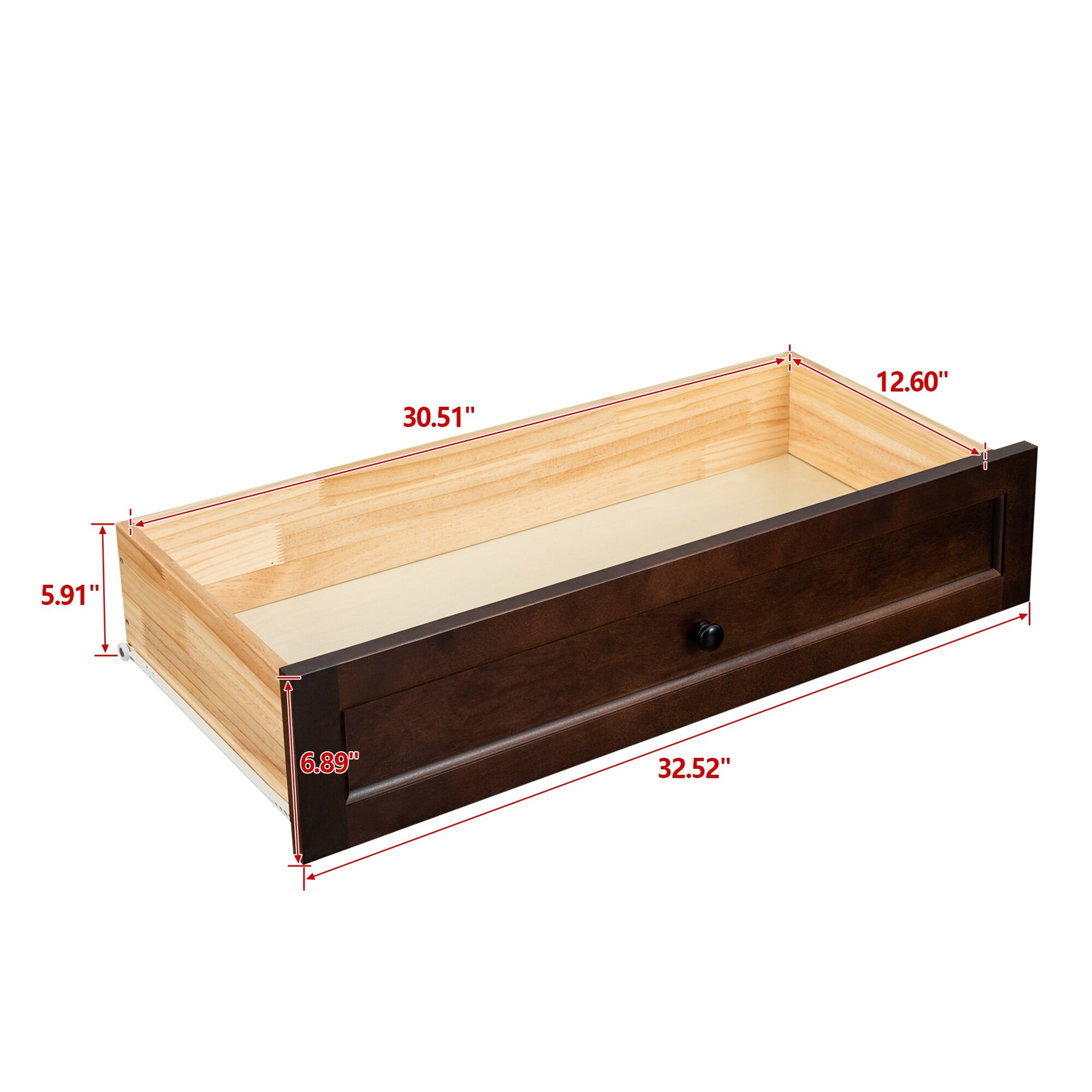 BESTCOSTY Retro 6-Drawer Dresser Cabinet