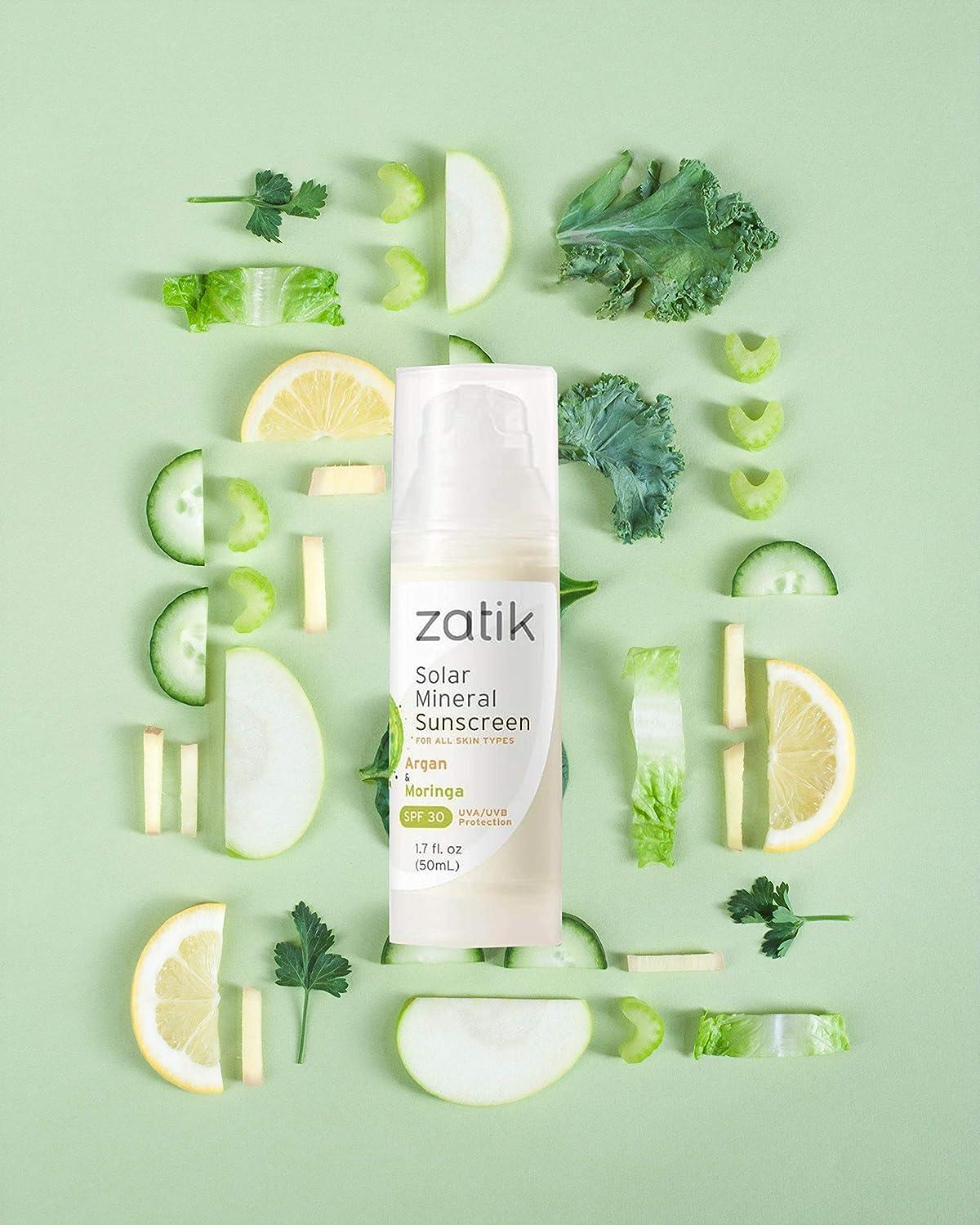 Zatik Solar Mineral Sunscreen SPF 30 - 1.7 fl oz Pack of 3