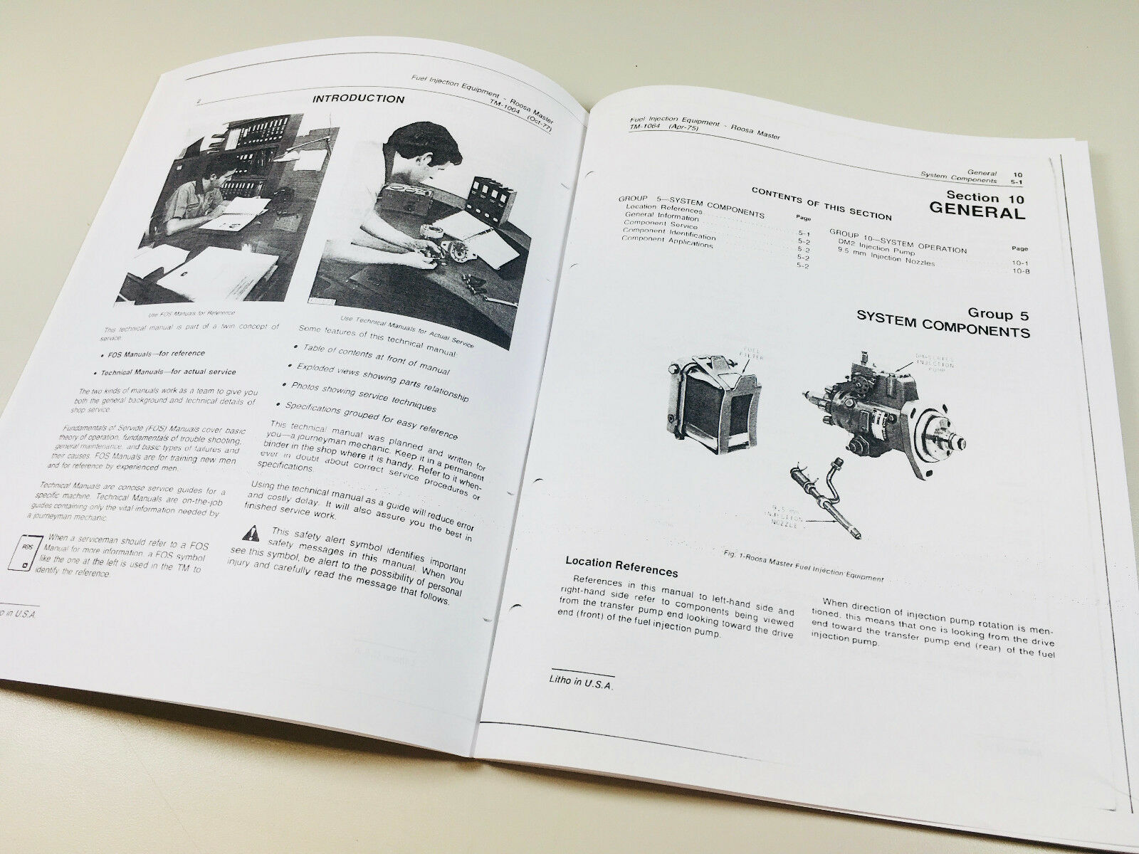 Fuel Injection Roosa Master Dm2 Pump Tech Service Manual John Deere 6404D Engine