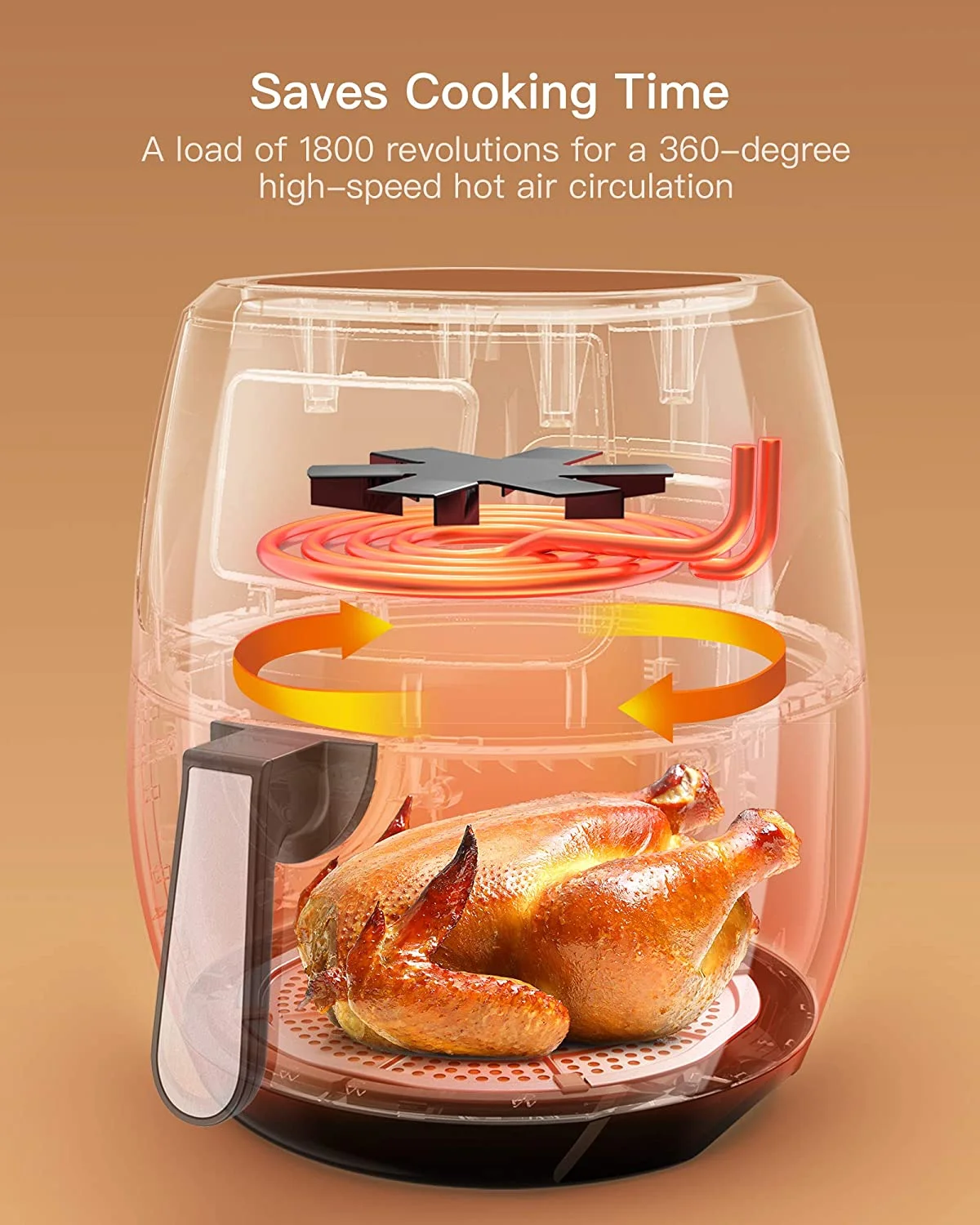 Sboly 8 in 1 Air Fryer, 8.9 Qt with LCD Digital Touch Screen including Cooking Tongs and Recipe Book, Airfryer with Water-based Non-stick Coating Grill Shelf and Frying Basket