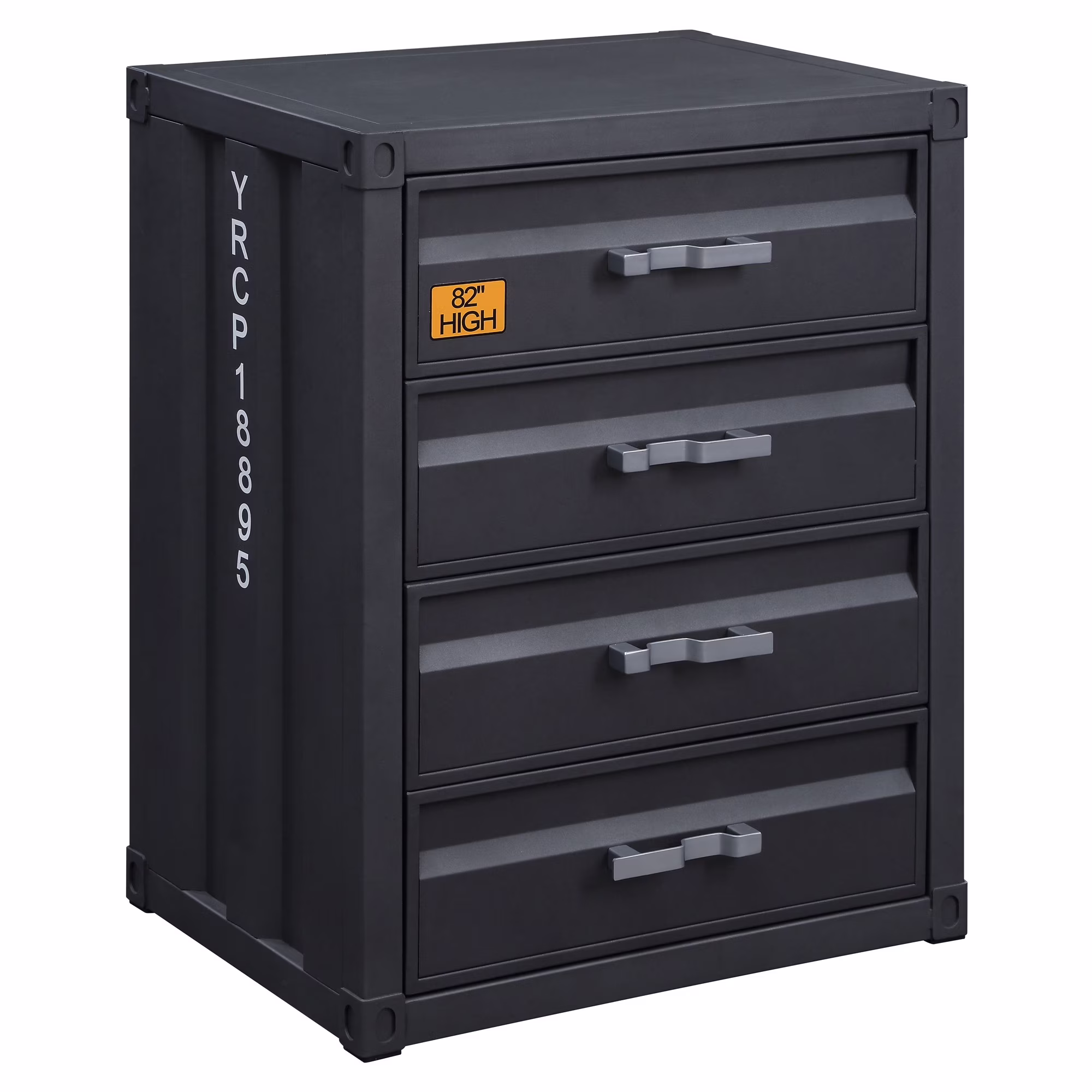 Acme Furniture 37956 26 x 20 x 32 in. Cargo 4-Drawer Chest, Gunmetal