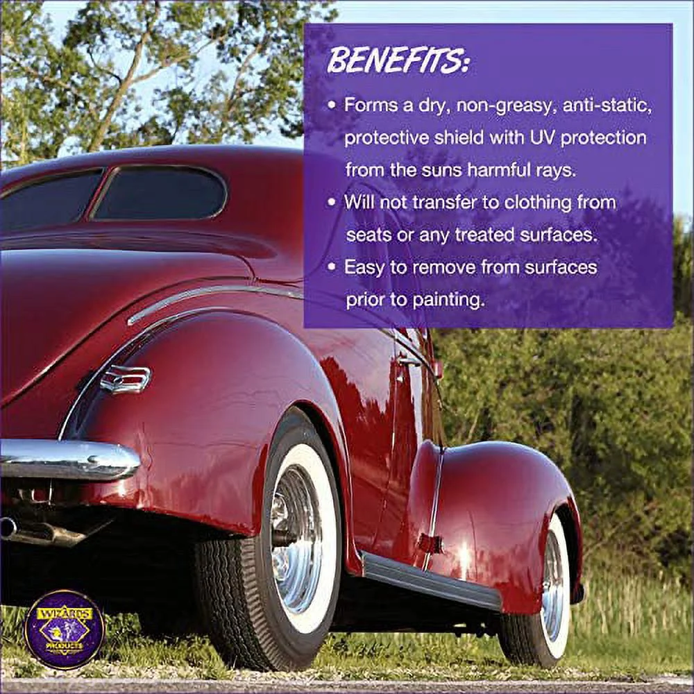 Wizards Tire and Wheel Vinyl Shine - Dressing and Protectant Spray - Professional Automotive Detailing Spray Bottle Refill - Cleans and Protects Tires, Wheels and Trim - 1 Gallon