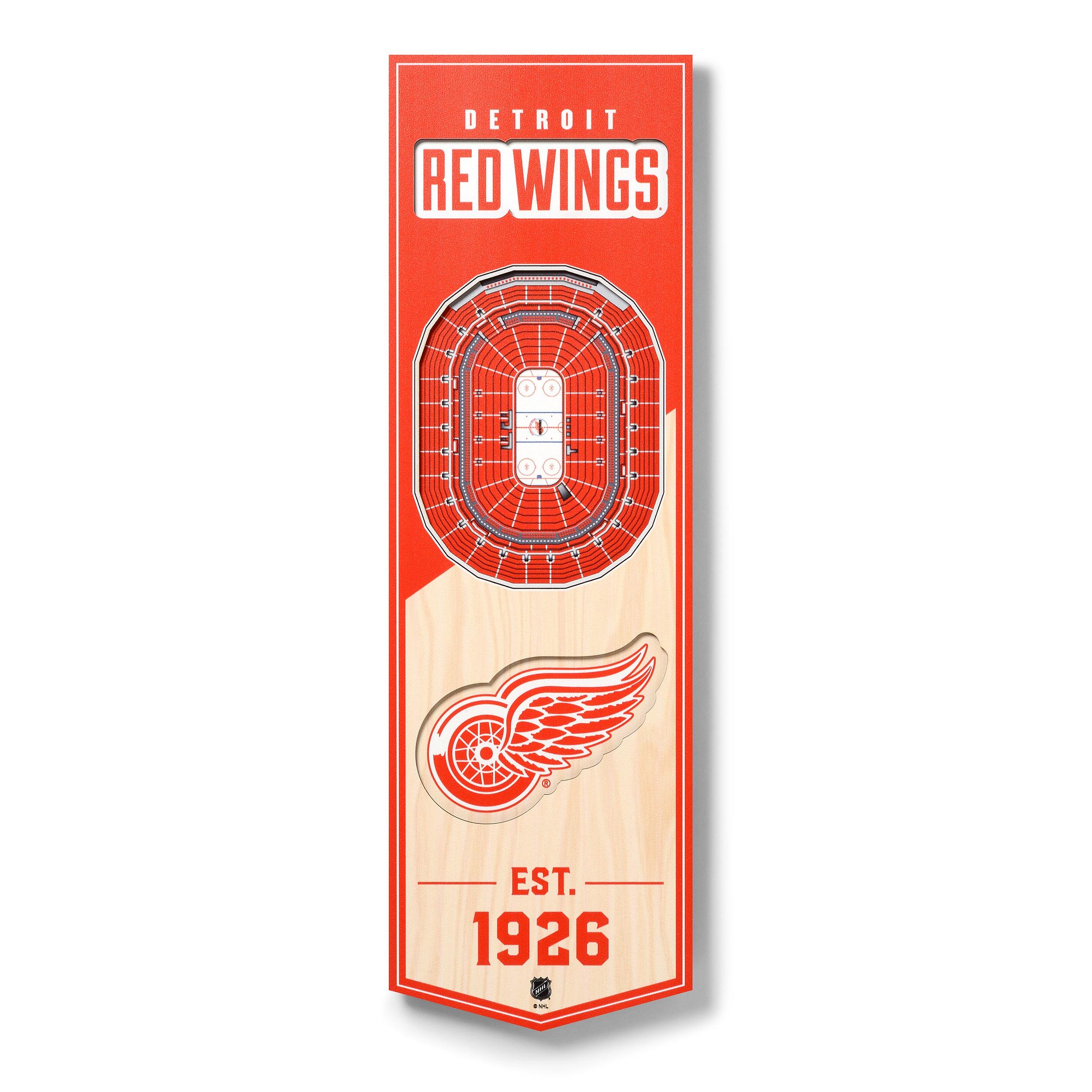 YouTheFan NHL Detroit Red Wings 3D Stadium Banner 6x19