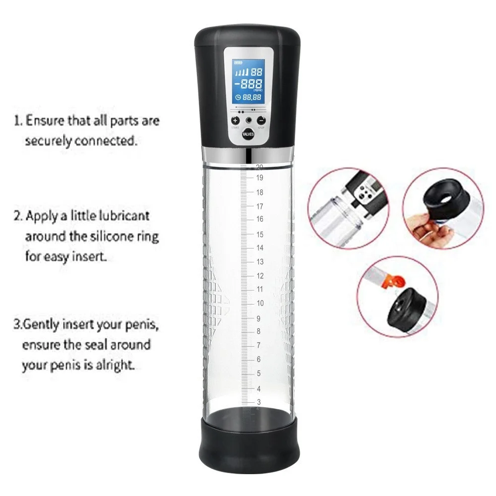 Vacuum Pump Penis Pump - Penile Pump Man Electric Vacuum Pumps Classic Male Training Device with Sleeve