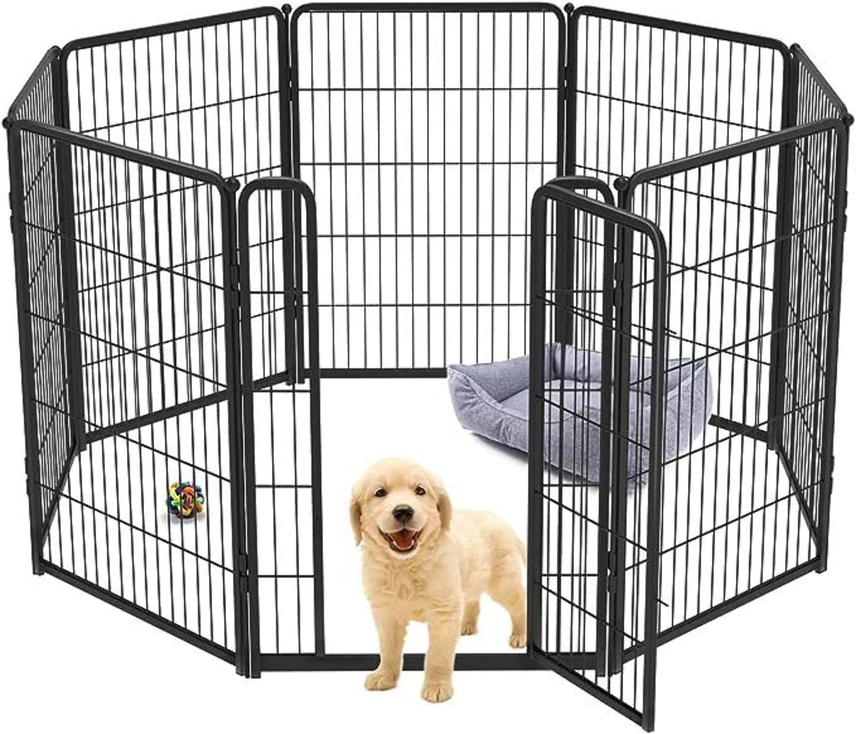 Living  Pavilion Dog Playpen Designed for Camping, Yard , 32 Height for Medium/Small Dogs, 8Panels