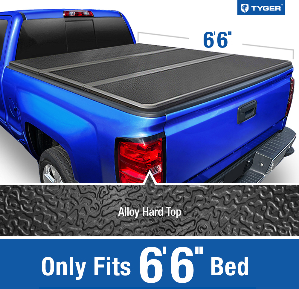 Tyger Auto T5 Alloy Hardtop Truck Bed Tonneau Cover Compatible with 2014-2018 Chevy Silverado / GMC Sierra 1500; 2015-2019 2500 HD 3500 HD; 2019 LD/Limited | 6'6