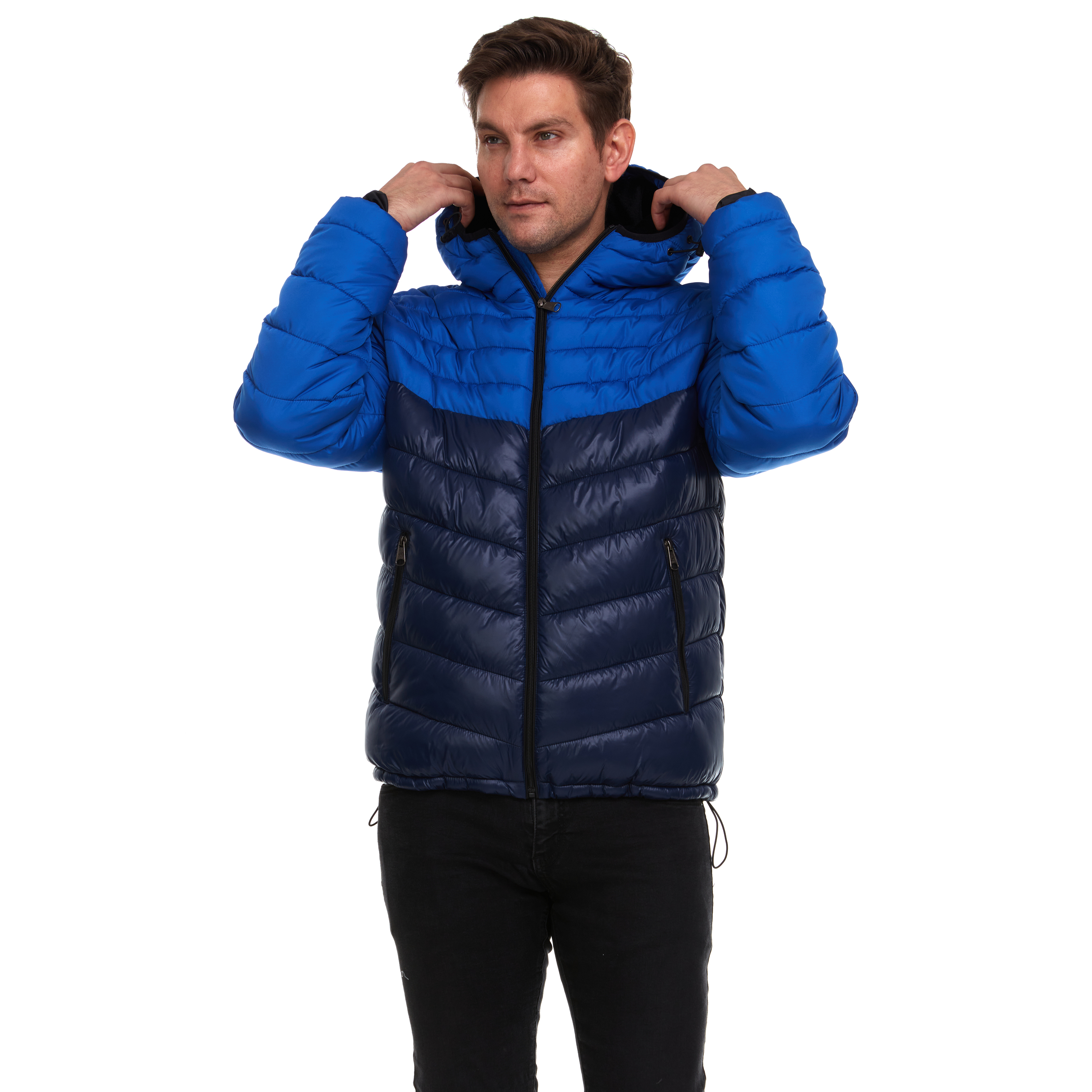 Beverly Hills Polo Club Men's Quilted Puffer Coat with Hood