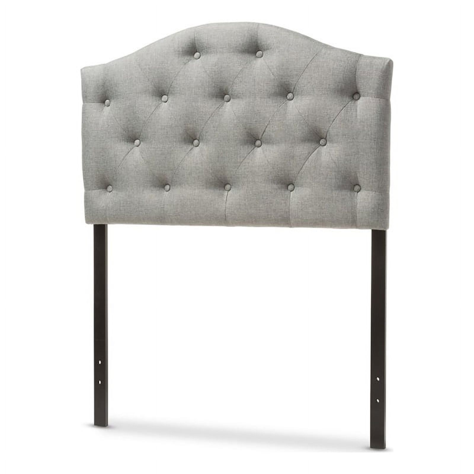 Bowery Hill Modern Fabric Upholstered Twin Headboard in Gray