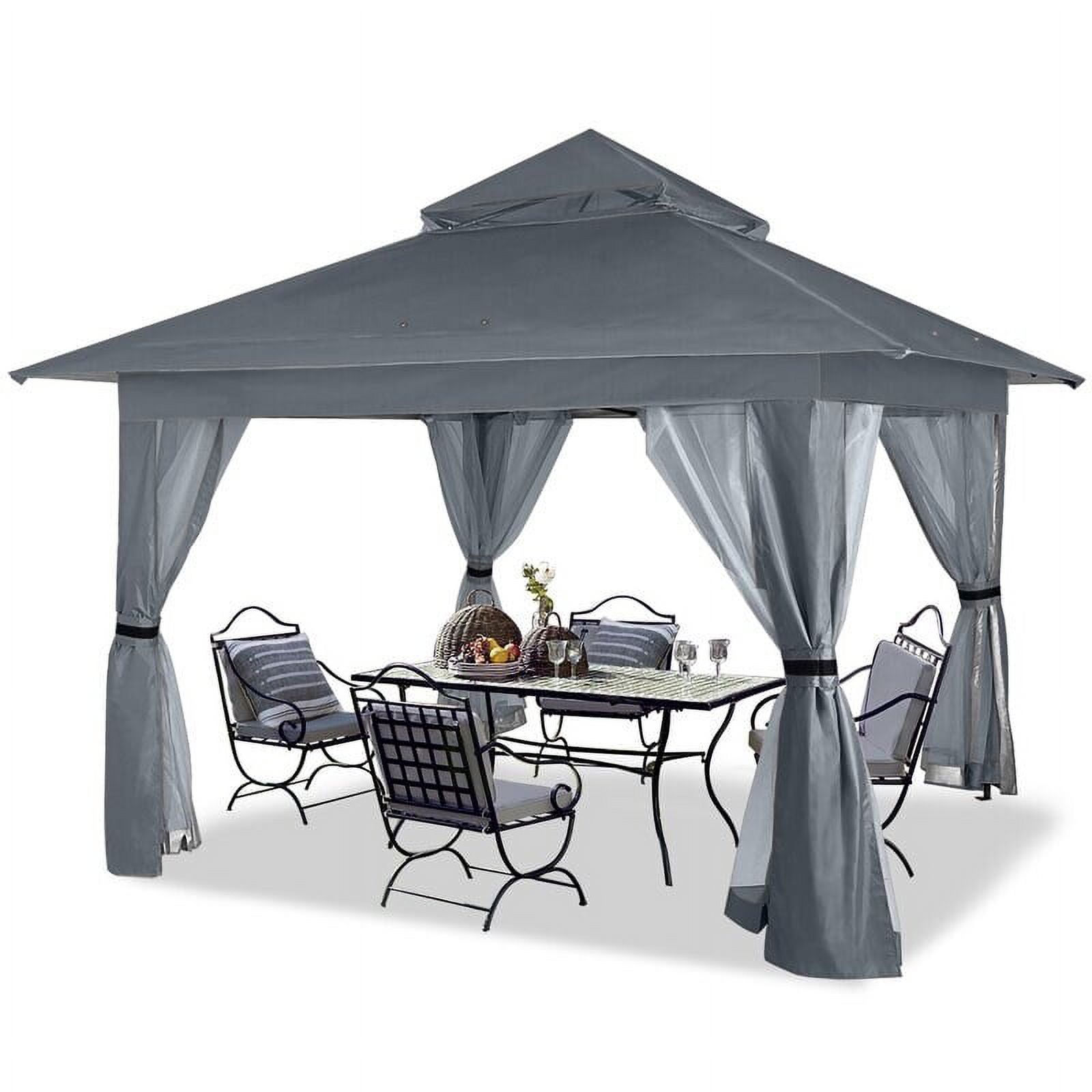 ABCCANOPY 13'x13' Pop Up Gazebo with Mosquito Netting - 13ftx13ft Grey