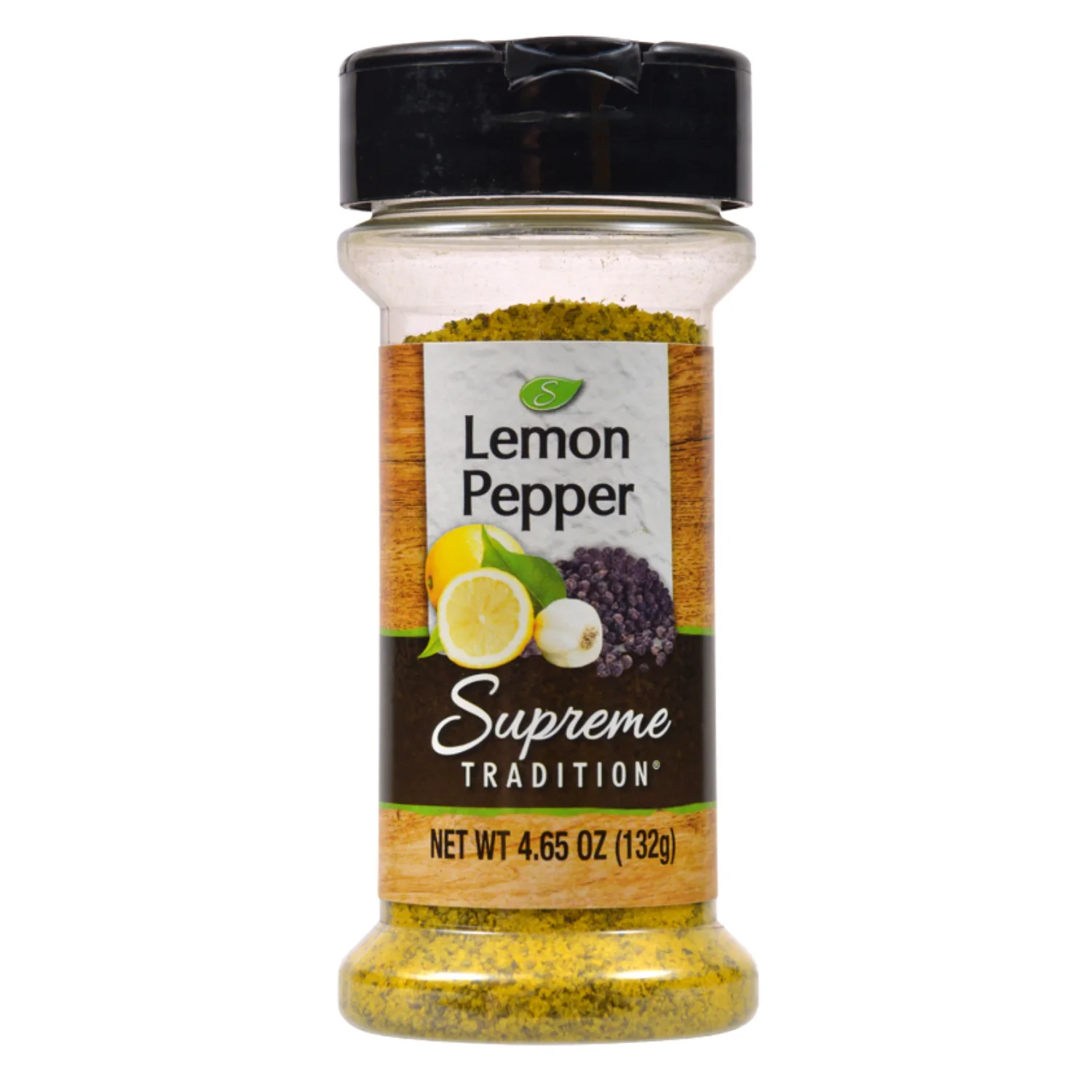 Supreme Tradition Lemon Pepper Seasoning 4.65-oz. Bottles Spice with Zesty Lemon & Robust Garlic Blend to Add a Burst of Fresh Flavor to Vegetables, Fish, Seafood, and More Pack of 6