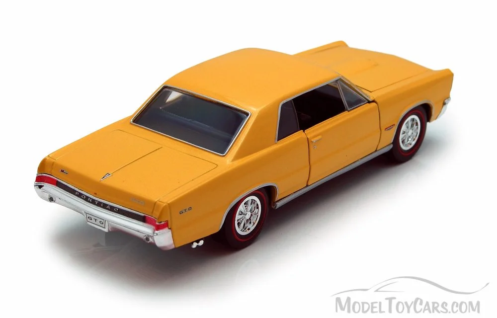 1965 Pontiac GTO, Gold - Welly 22092 - 1/24 scale Diecast Model Toy Car