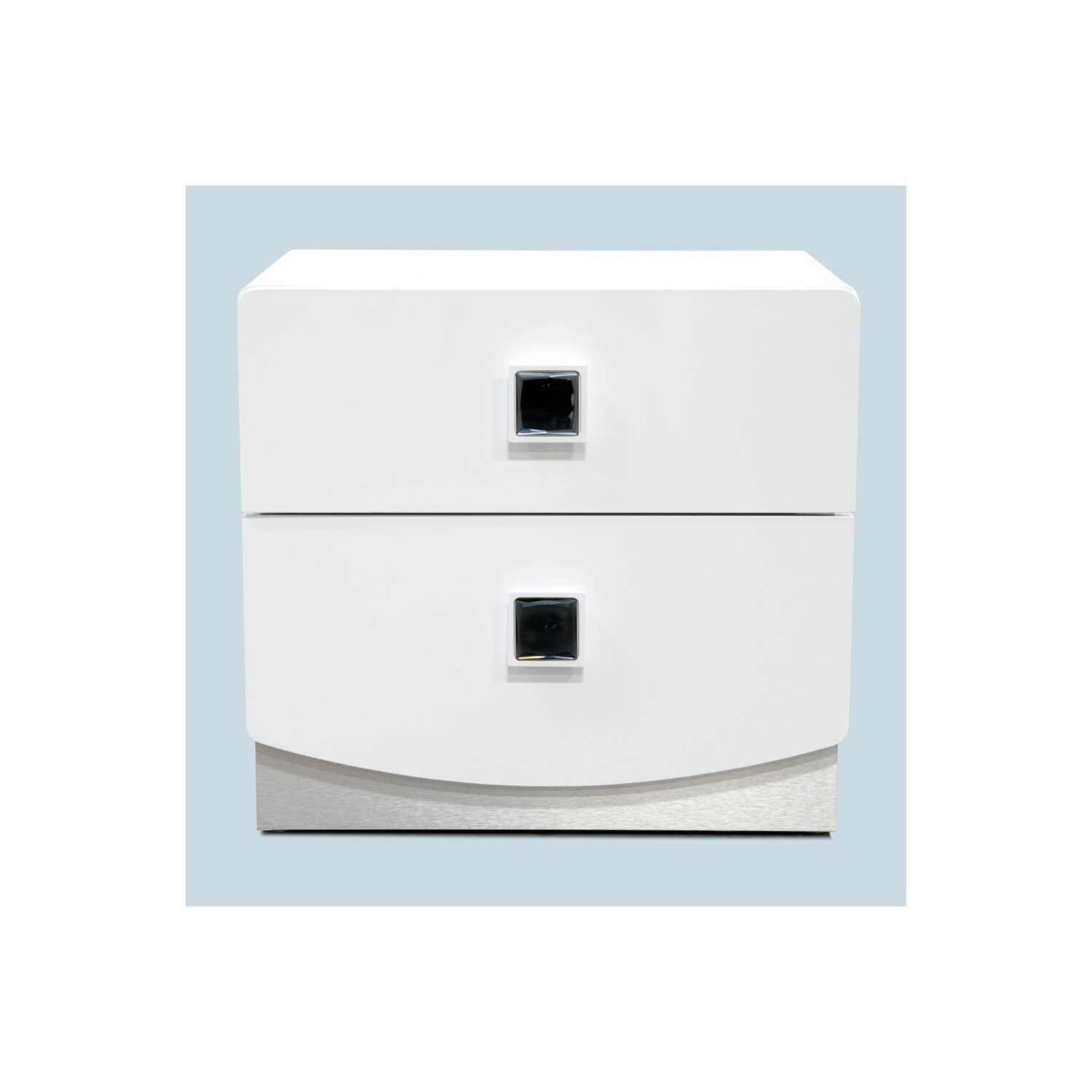 Best Master France 5-Piece Faux Leather Cali King Bedroom Set in White Lacquer