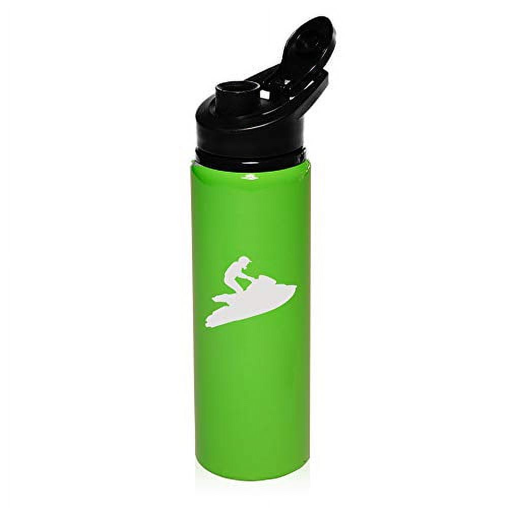MIP Brand 25 oz Aluminum Sports Water Travel Bottle Jet Ski (Bright-Green)