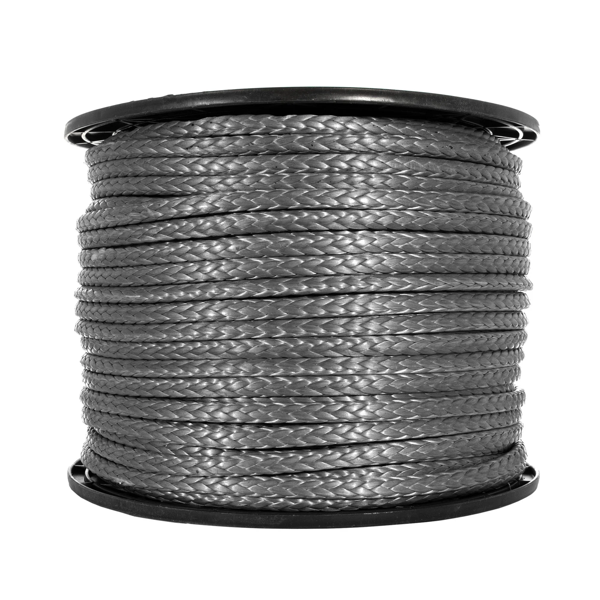 GOLBERG 12 Strand DyMax Rope in Gray - Multiple Diameter and Length Options - Emergency Pulling Towline, Utility Wench, and More - USA Made Line