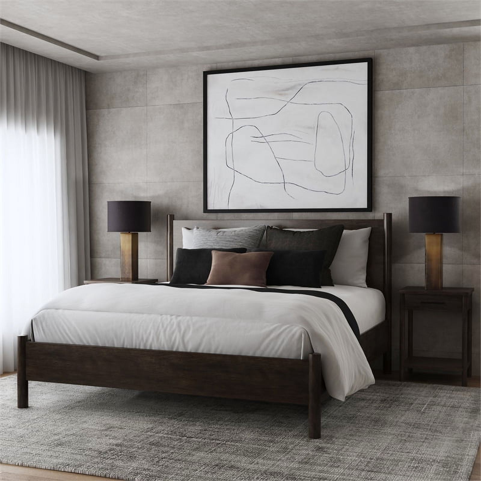 Butler Specialty Company Lennon Rounded Leg King Bed - Soft Brown