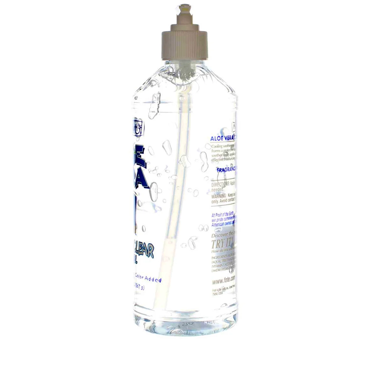 Fruit of the Earth Aloe Vera Crystal Clear Aloe Gel 20 oz (Pack of 2)