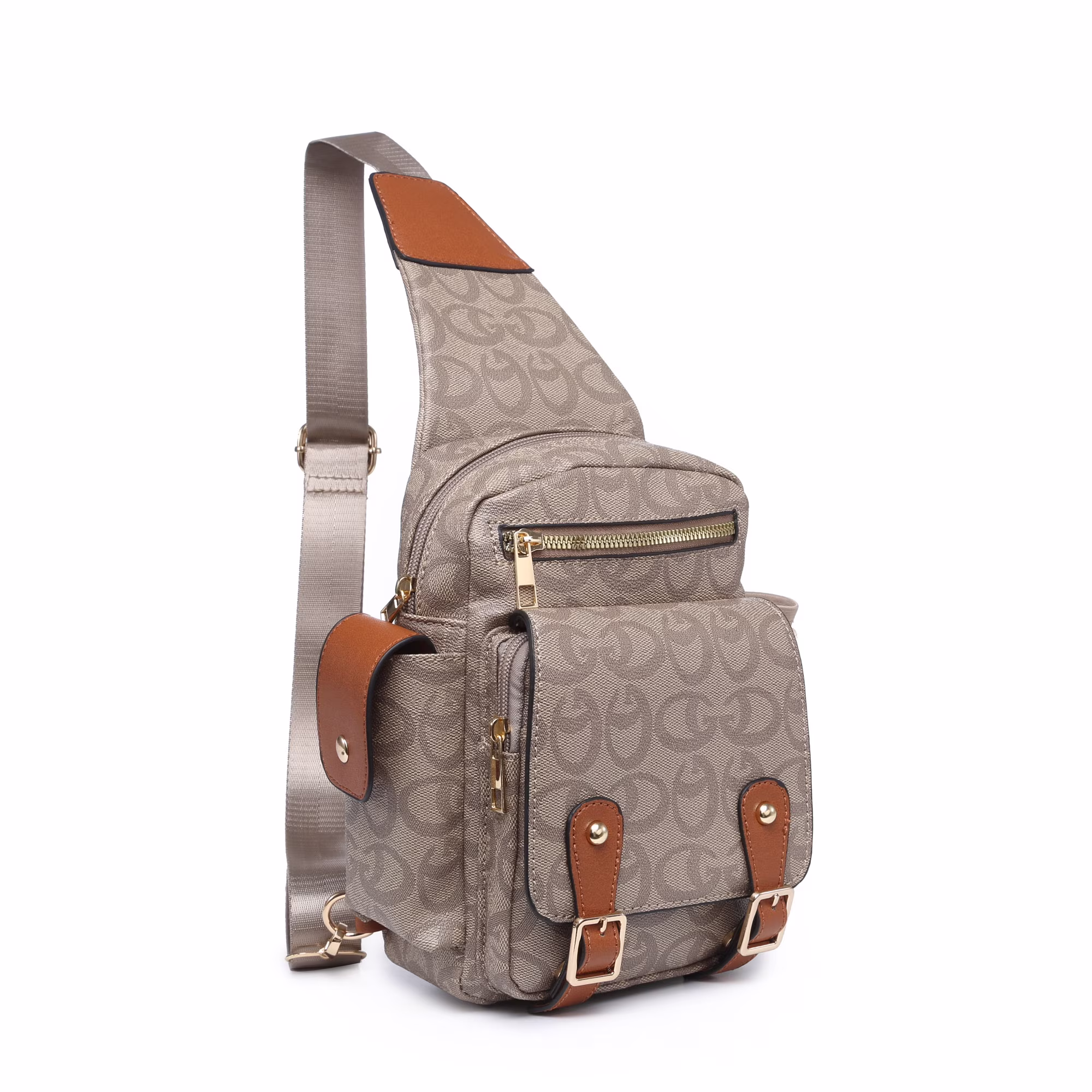 XB Leather Sling Backpack Bags Chest Shoulder Crossbody Messenger Multipurpose Hiking Backpack Daypack