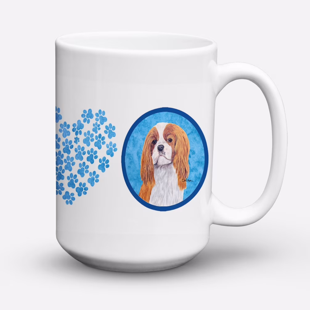 Carolines Treasures SC9118BU-CM15 Cavalier Spaniel Dishwasher Safe Microwavable Ceramic Coffee Mug 15 ounce, 15 ounce,
