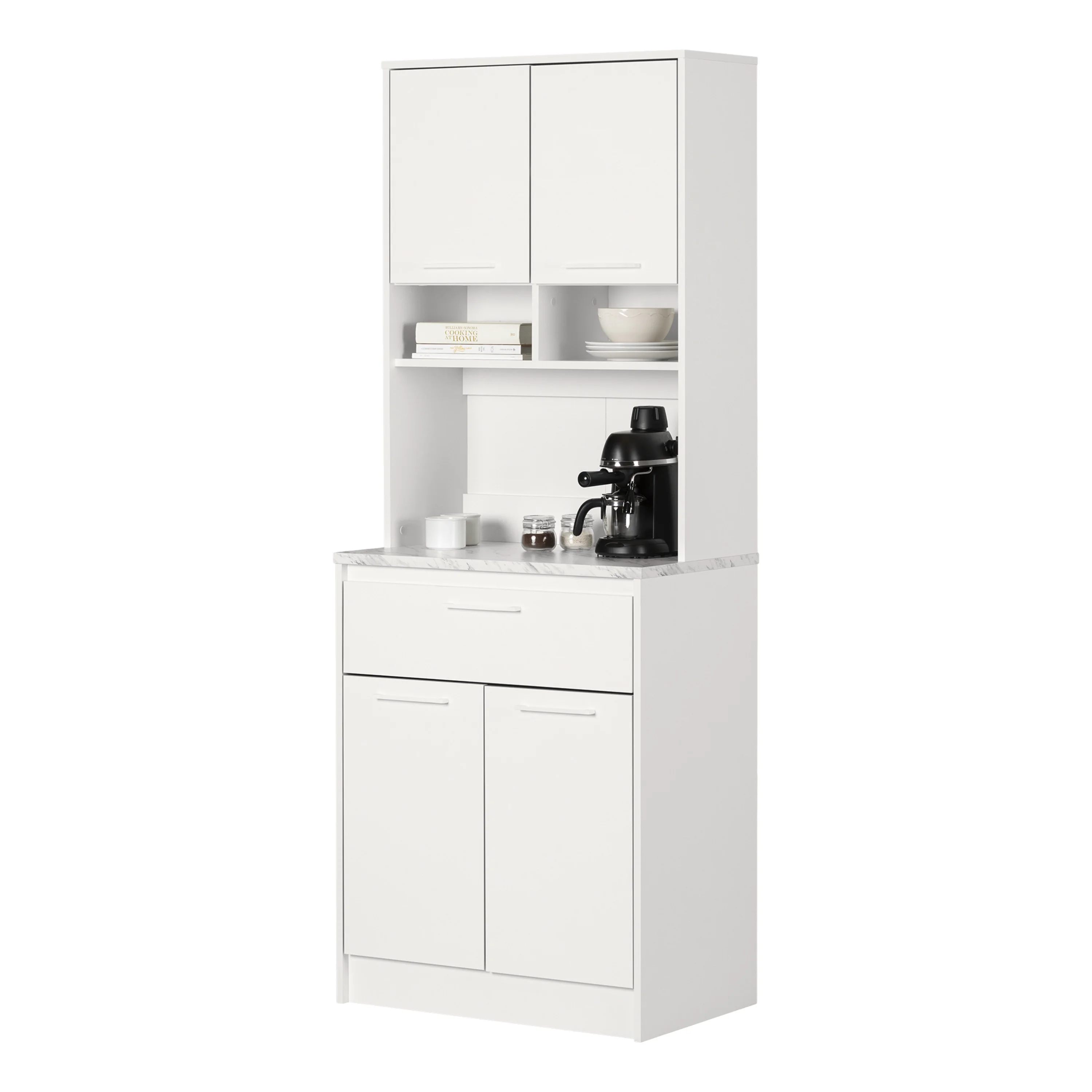South Shore Myro, Contemporary Cabinet,  White