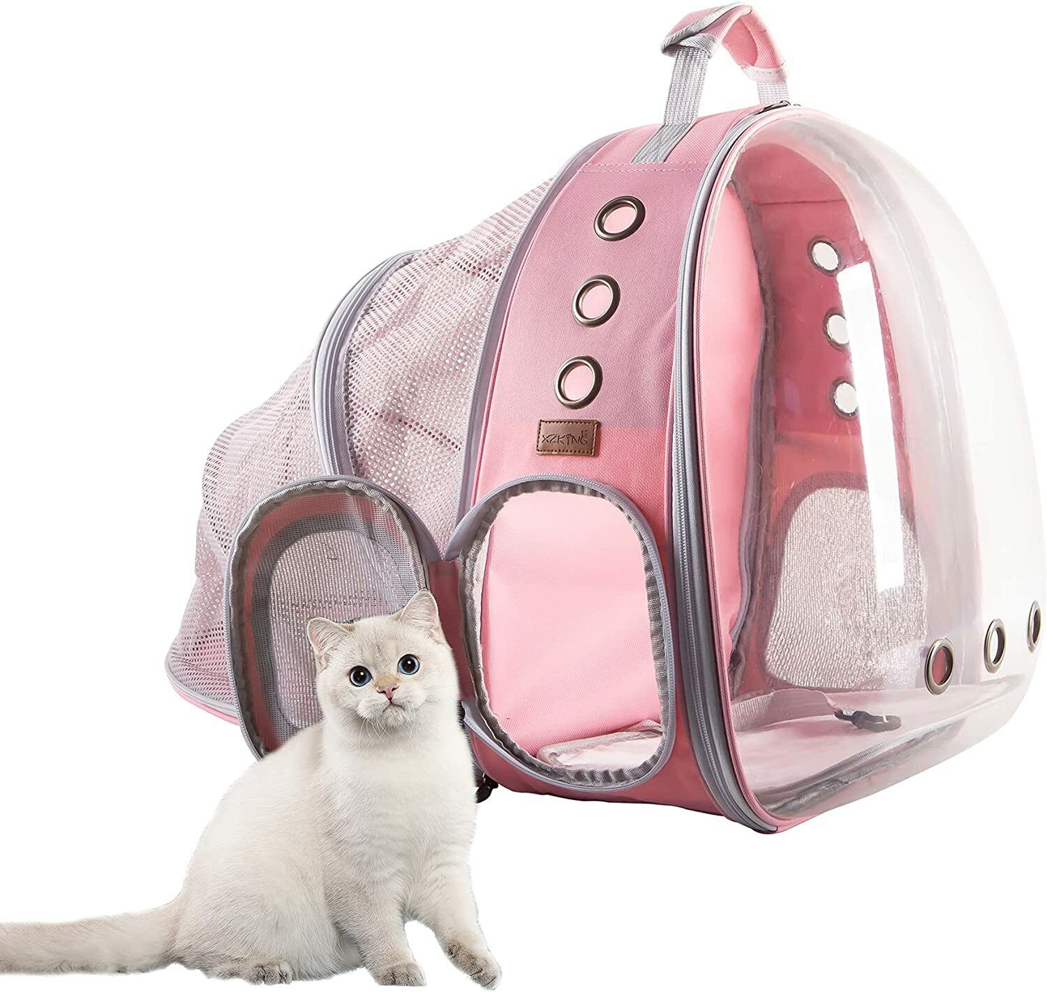 Pet Cat Dog Carrier Backpack Bubble Back Expandable Travel Bag Airline Approved