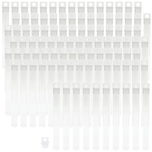 The Beadsmith Clear Plastic Tubes - 4-Inch-Long Round Tubes, 3/8 Inches in Diameter - Hanging Caps - Use for Beads, Bath Salts, Wedding & Party Favors, Home or Office Storage - Bag of 100