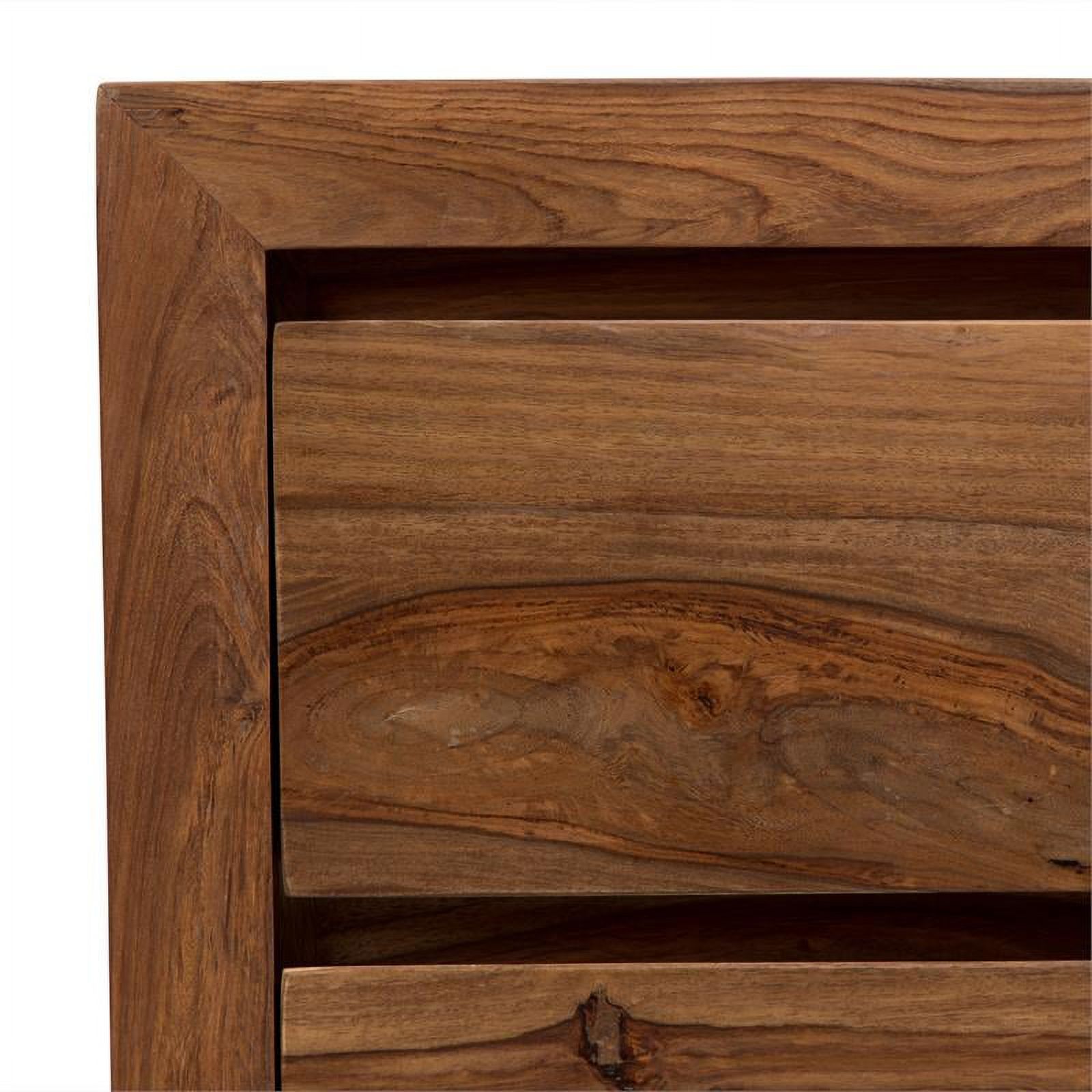 Avalon Mid-Century Modern Sheesham Wood 2 Drawer Nightstand