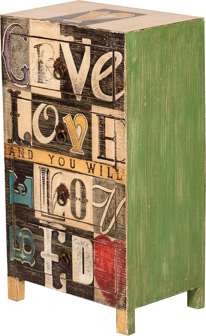 Painted Chest with 4 drawers for your living room