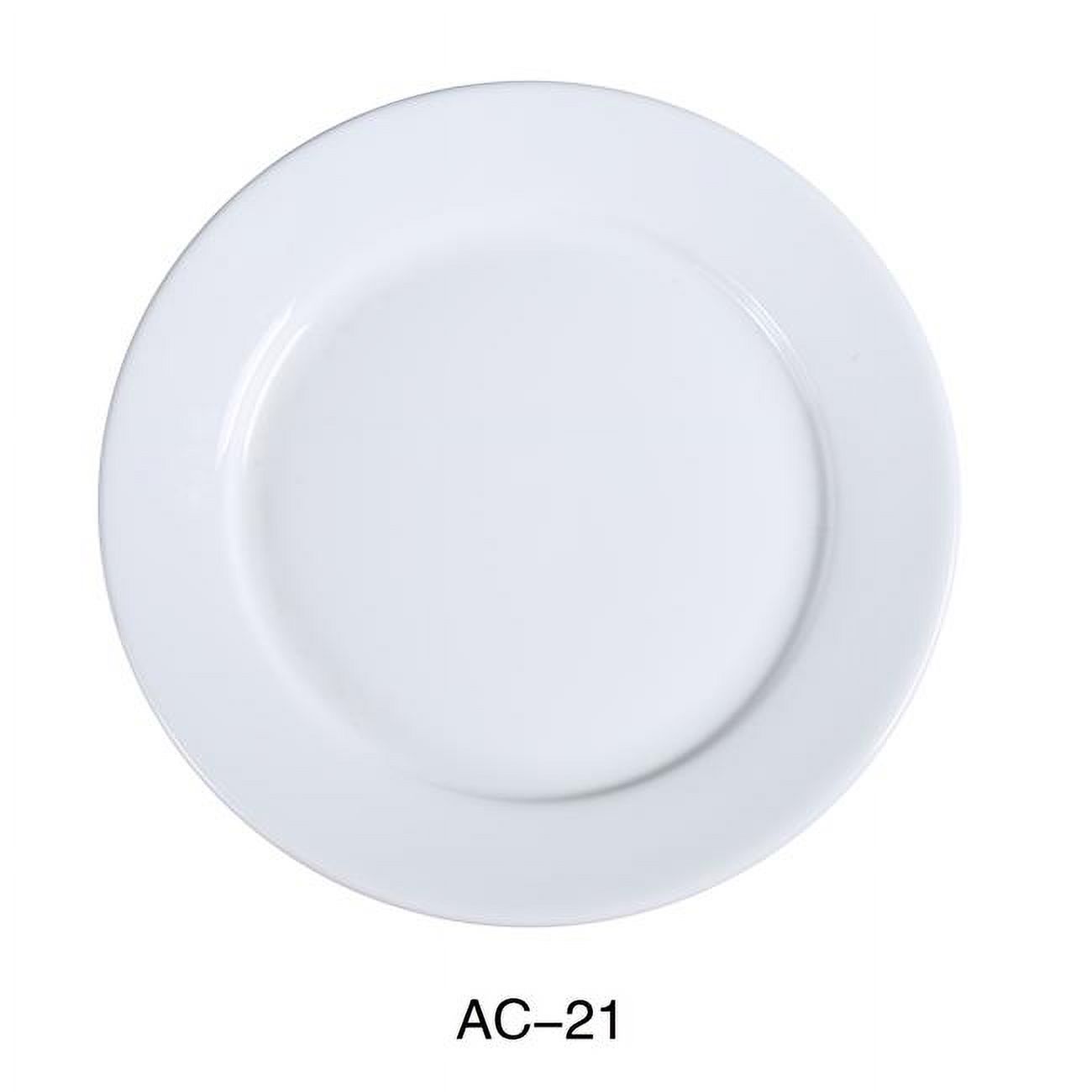 Yanco AC-21 12 in. ABCO Dinner Plate - Porcelain, Super White - Pack of 12