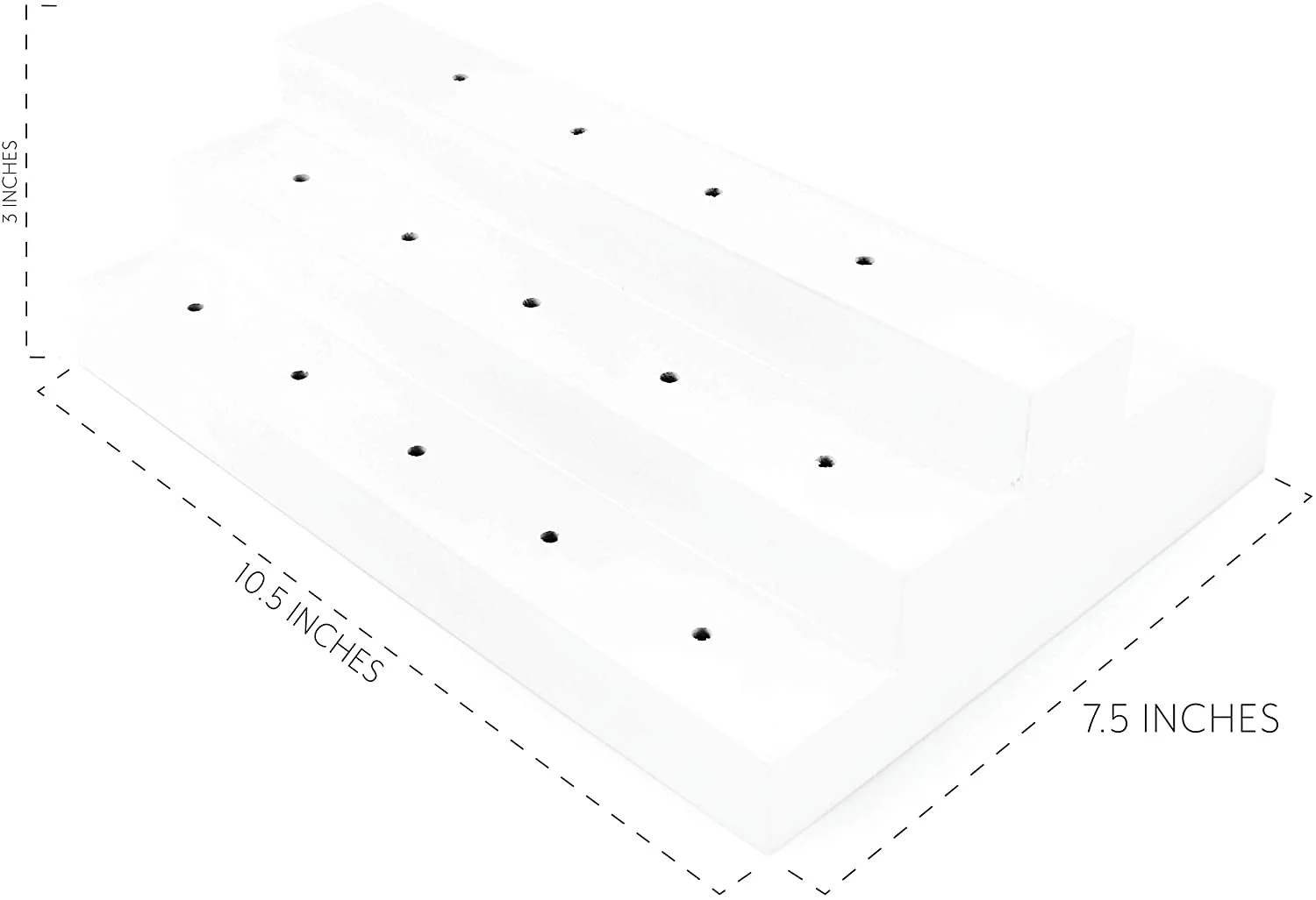 Darware Wooden Cake Pop Stand; Tiered Treat Holder (24-Hole, White)