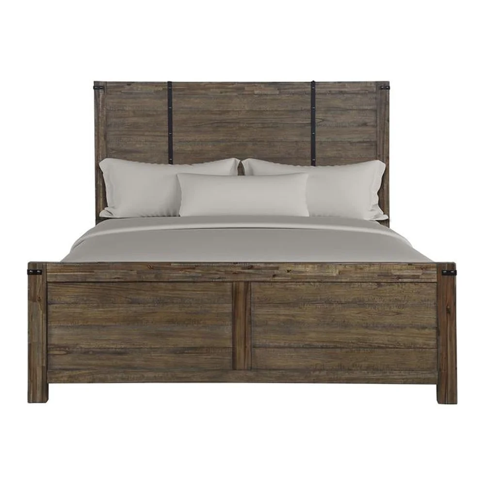 New Classic Furniture Galleon Traditional Wood Queen Bed in Walnut
