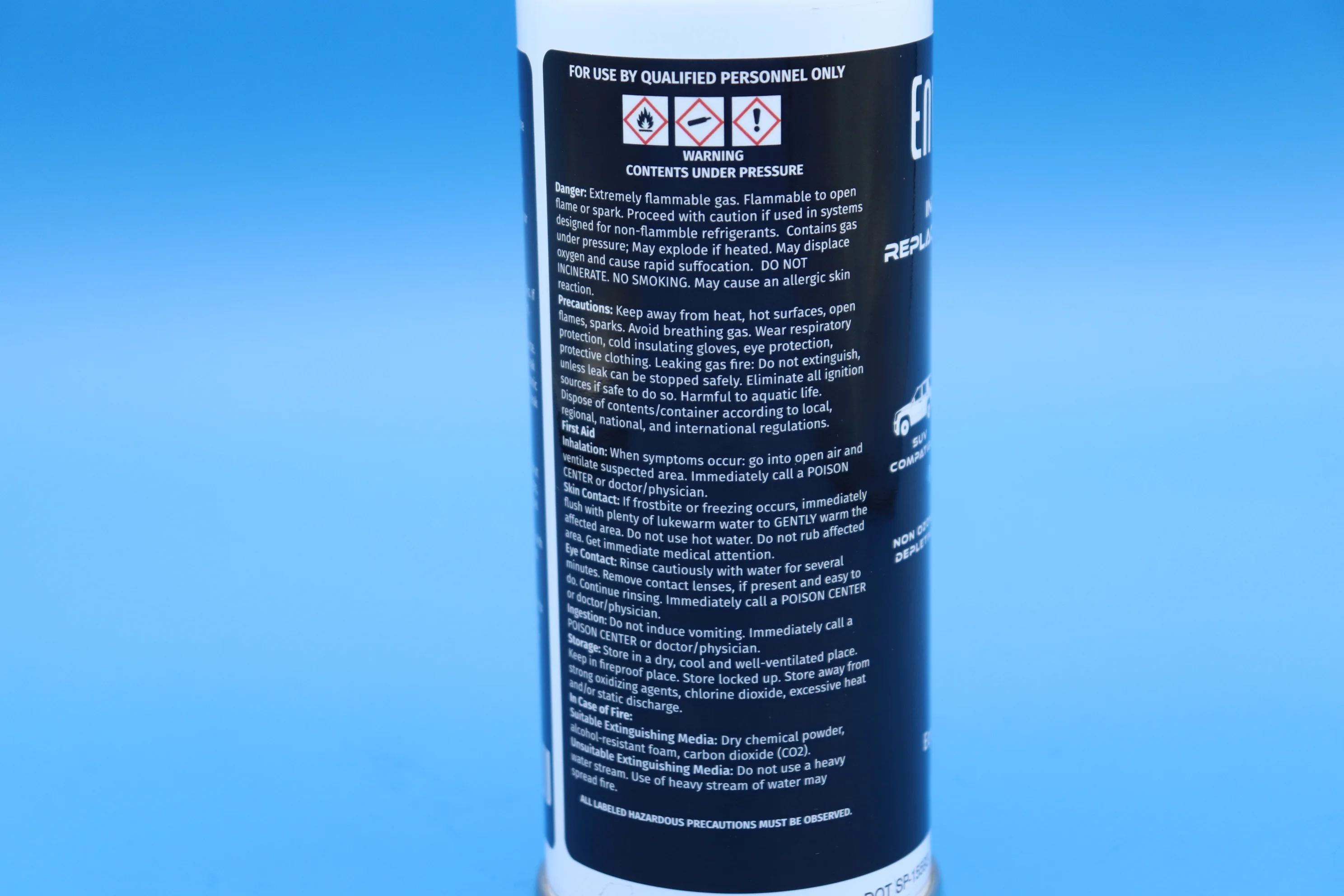 Envirosafe R134a SUV Industrial Replacement, 3 cans and Brass gauge, R-134a, R134