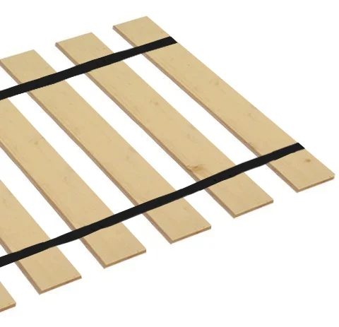 The Furniture King King Size Wood Bed Slats Custom Platform Plank Bed Frame Support Bunkie Boards Attached with Black Strapping 70
