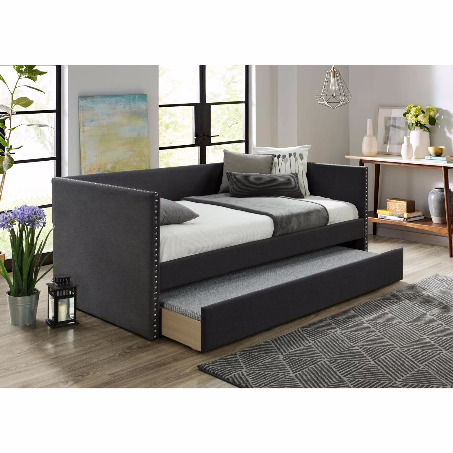 Myco Furniture Rowan Daybed, Charcoal