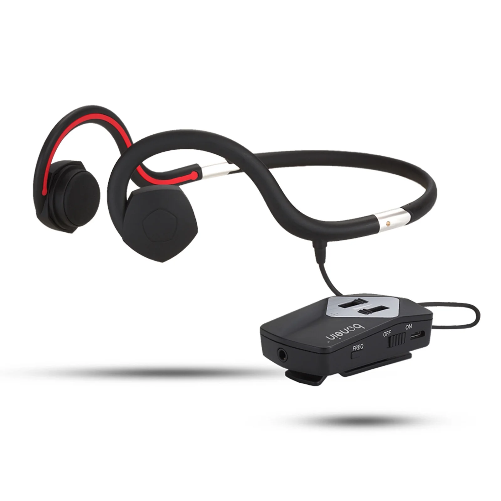 Bonein BN803 Bone Conduction Headphone Wire Headset Foldable Hearing Earphone IP55 Waterproof 7 Adjustable Volume Sound Pickup Earphone Built-in 380mAh Battery