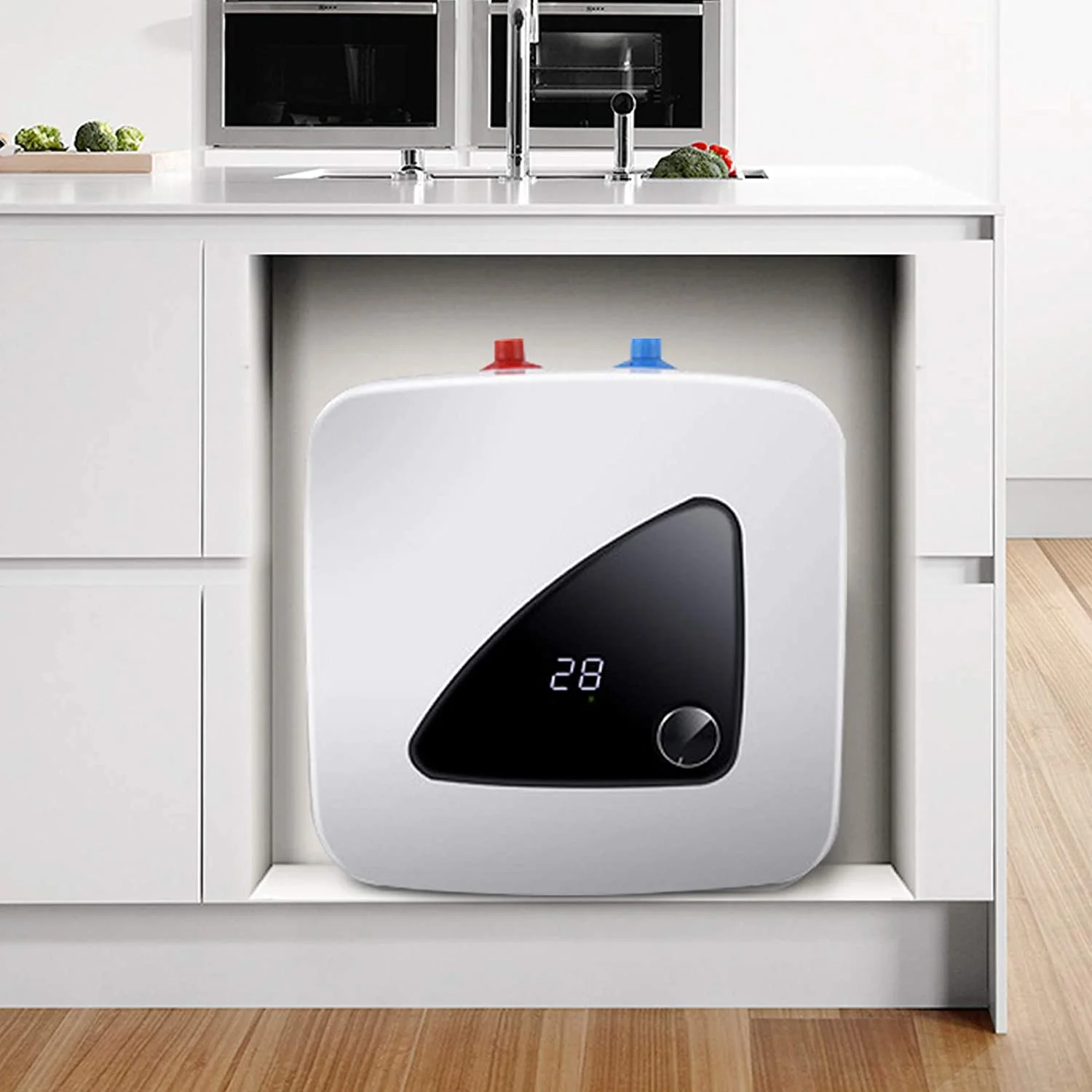 TFCFL 1500W Electric Mini Hot Water Heater Instant Hot Water Boiler Shower 6L