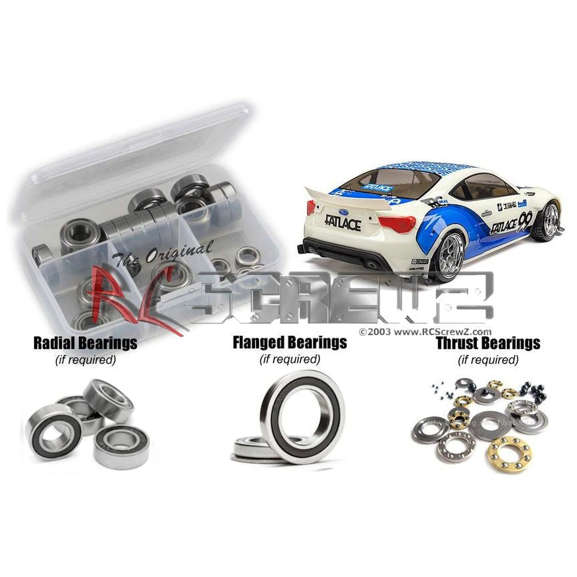 RCScrewZ Rubber Shielded Bearing hpi083r for HPI Racing RS4 Sport 3 Drift Chassi RC Car Complete Set