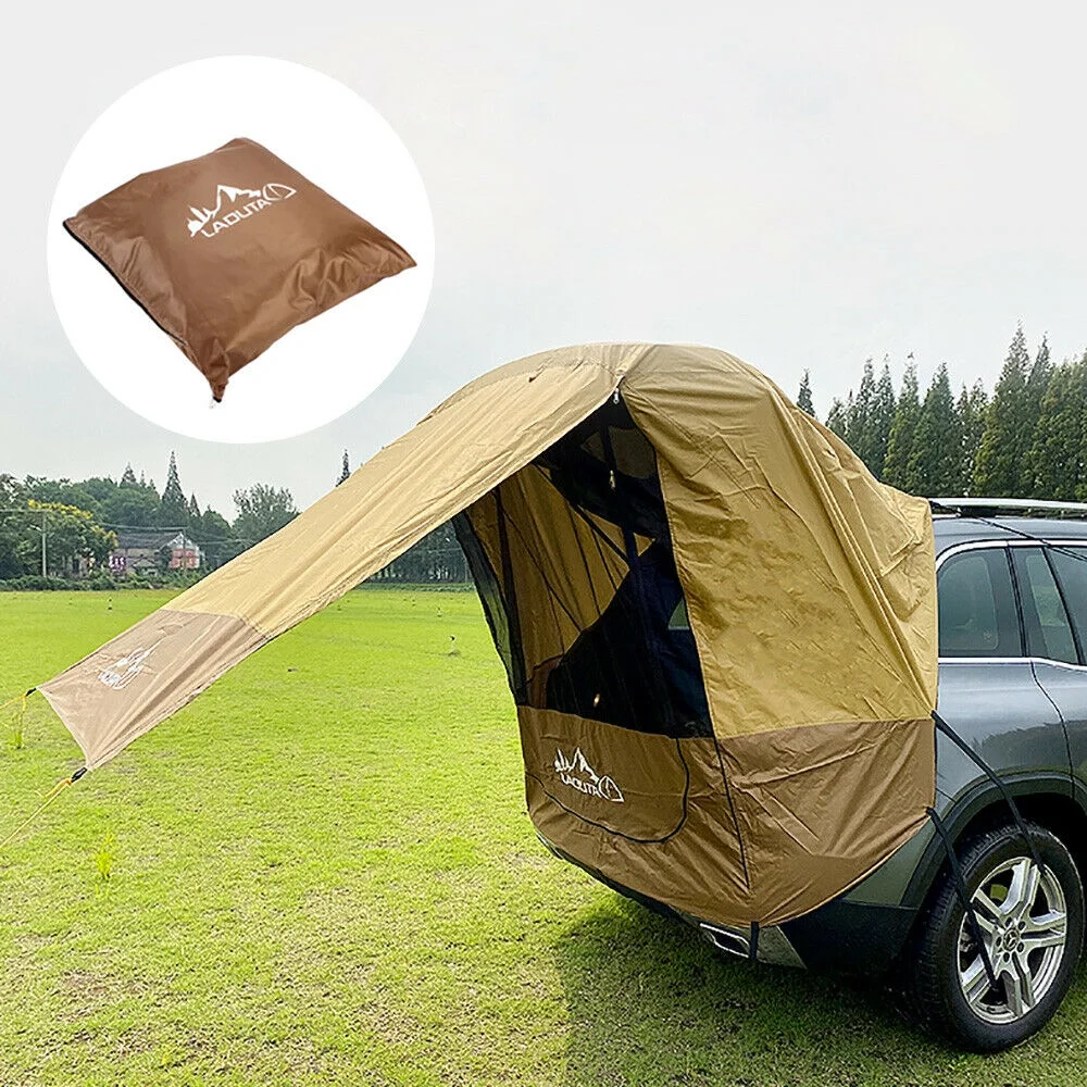 Car Tent Awning SUV Truck Tailgate Shelter Camping Travel Outdoor Sunshade Canopy