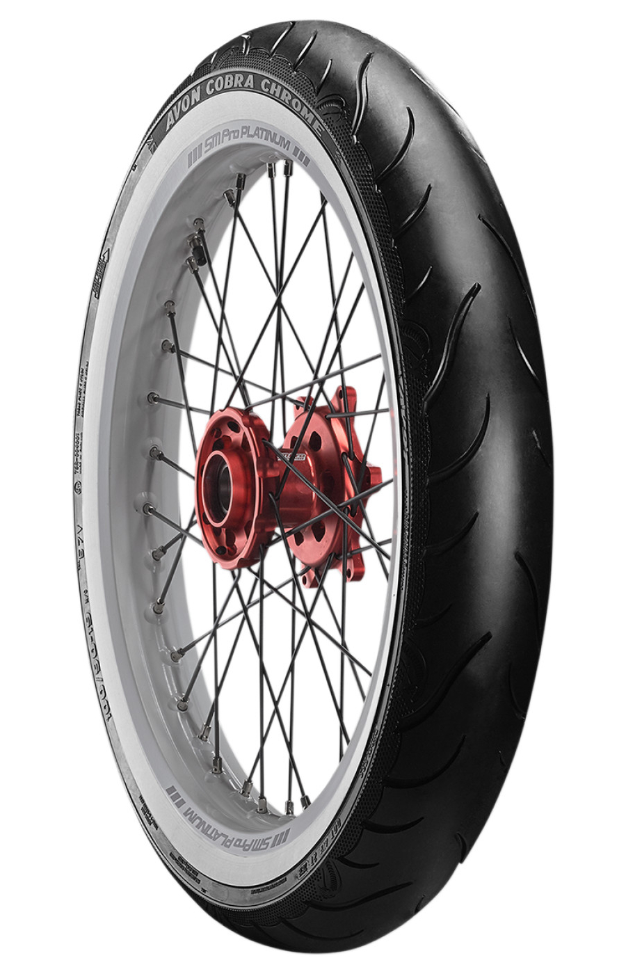 Avon Cobra Chrome AV91 White Wall Front Tire MH90-21 (638168)