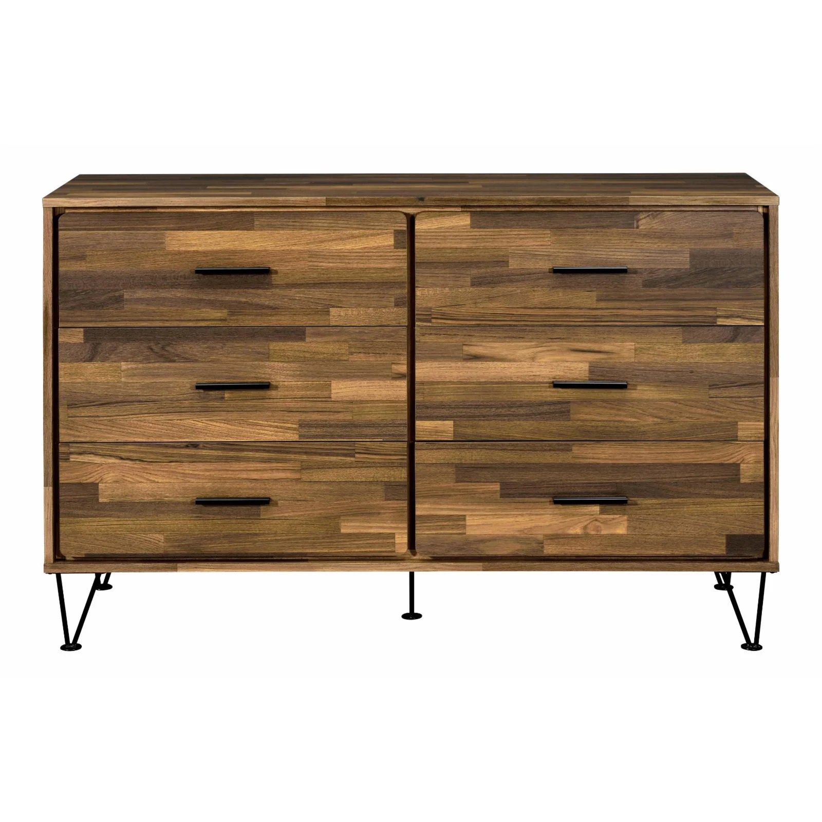 ACME Hestia 6-Drawer Wooden Dresser in Walnut Finish