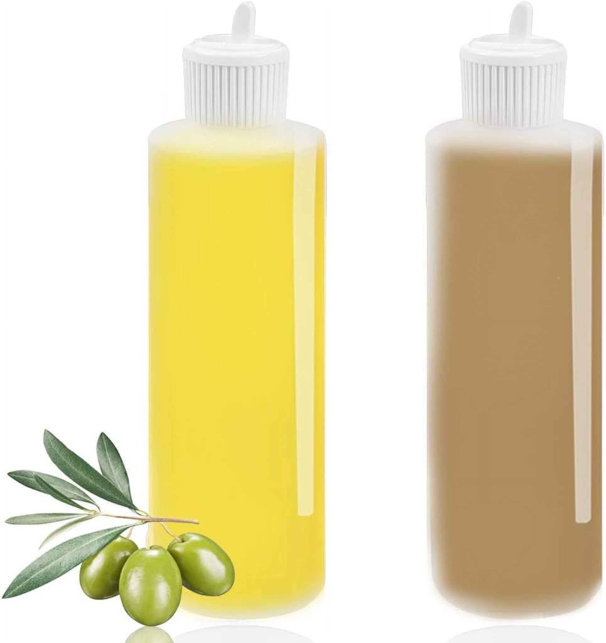 8 OZ PLASTIC CYLINDER BOTTLE WITH -TOP POUR SPOUT (6)