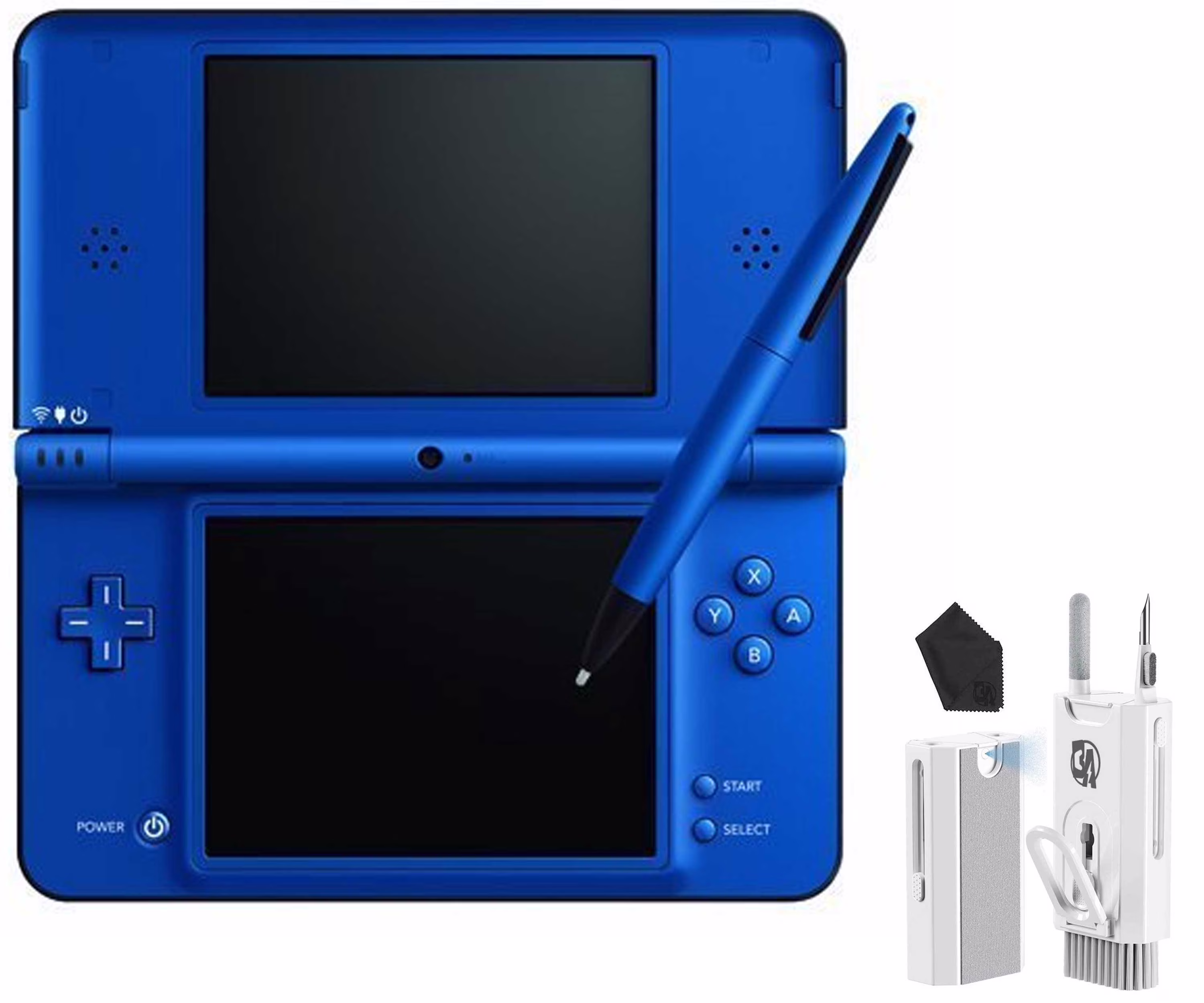 Nintendo DSi XL Midnight Blue BOLT AXTION Bundle Like New