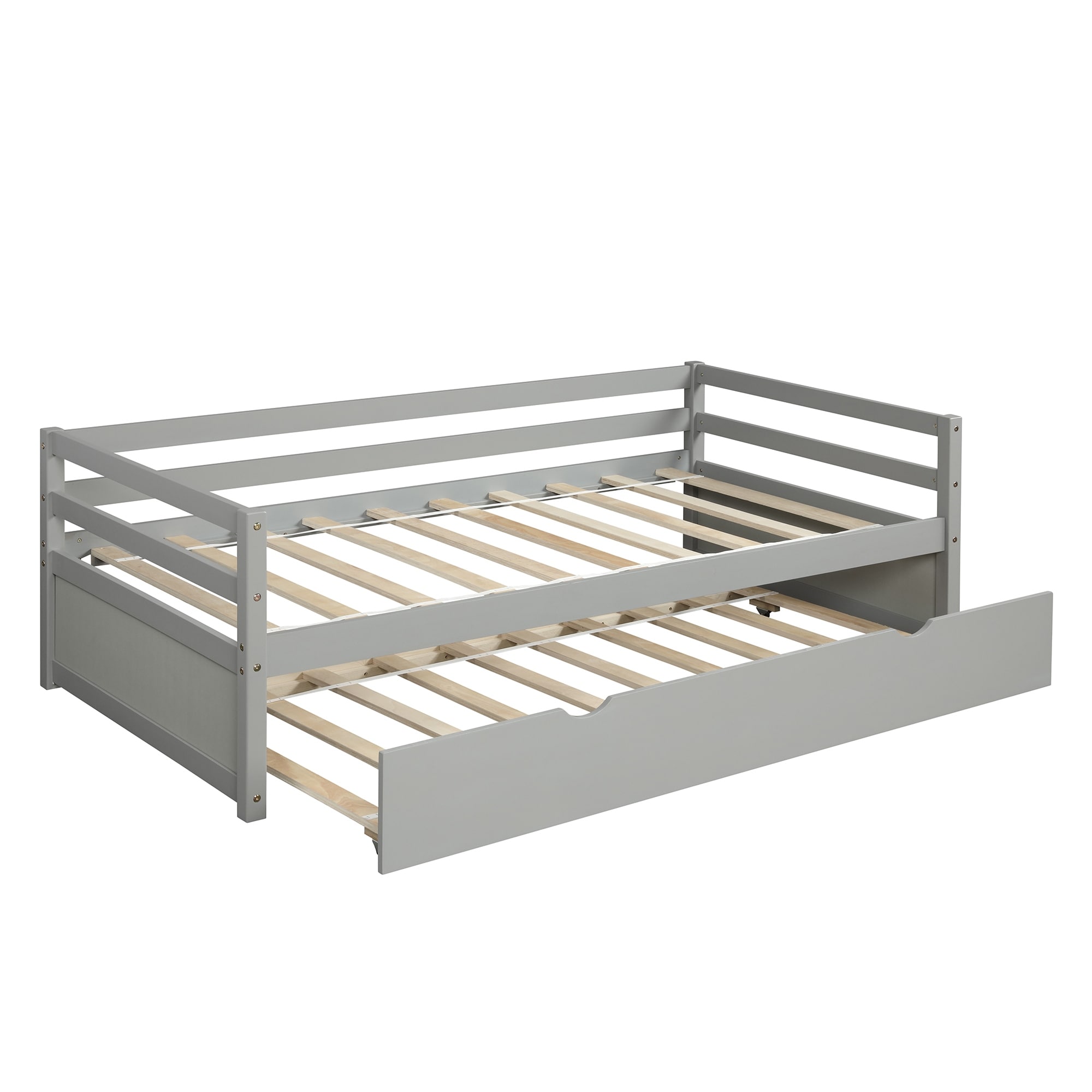 Nestfair  Twin Daybed with Trundle Frame Set Grey