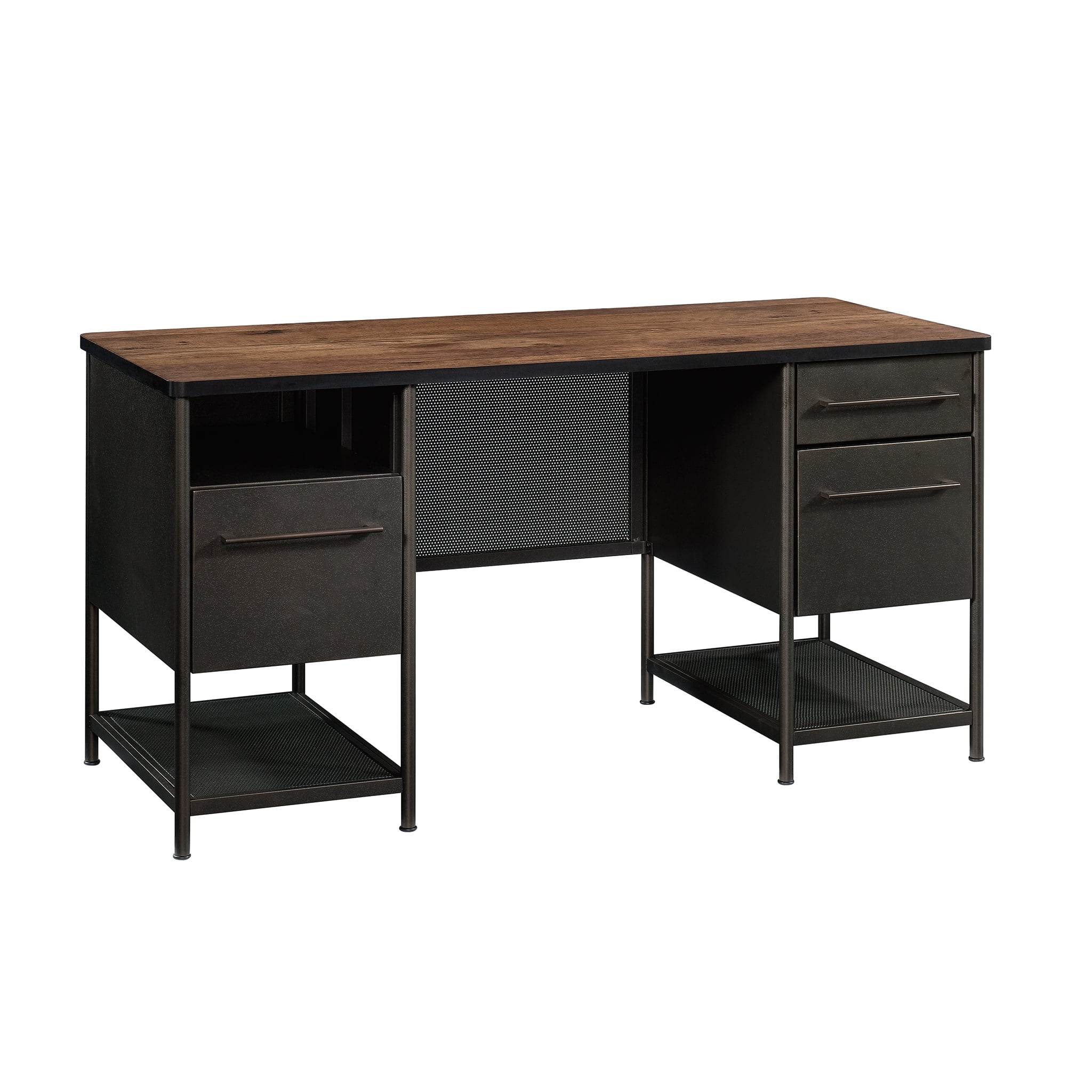 Sauder Boulevard Cafe Industrial Executive Desk, Black Finish