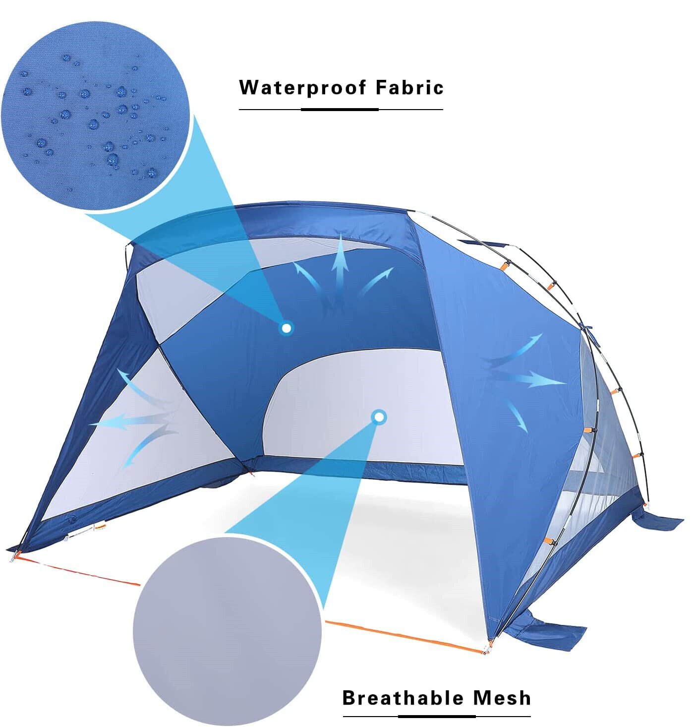 Easy Up Beach Tent Sun Shade Shelter Outdoor Camping Fishing Canopy Portable Ten