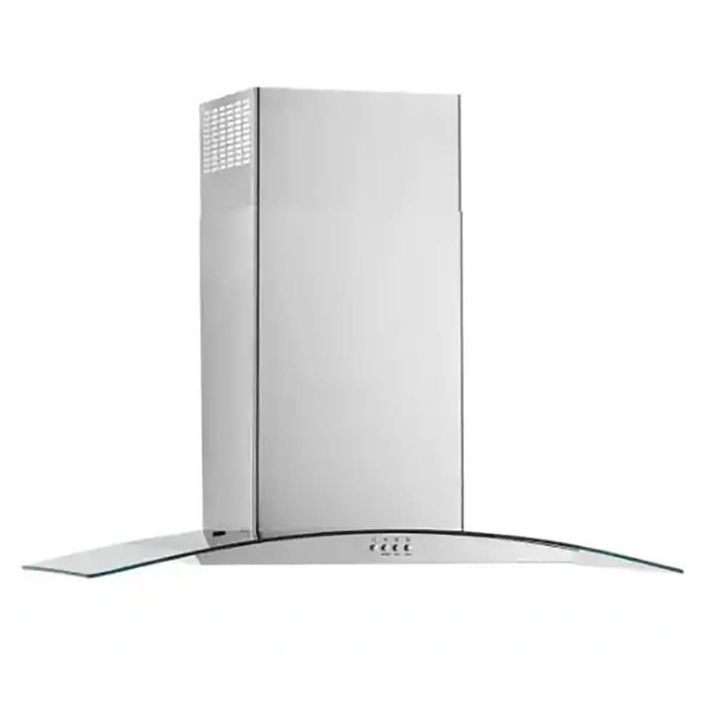 Whirlpool WVW51UC0LS 30 inch Stainless Curved Glass Wall Mount Canopy Range Hood