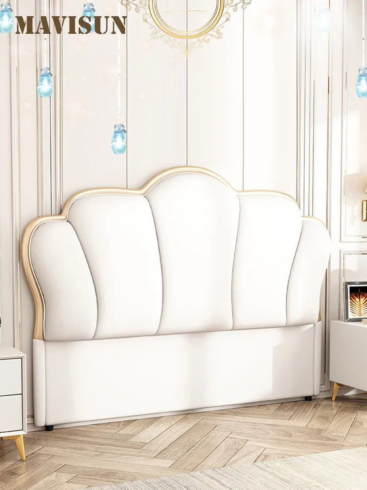 Modern Wooden Luxury Leather Headboard For Double Size Bed Headboards 150 Or 135 And 180 Children's Or Aldult Bedroom Furniture